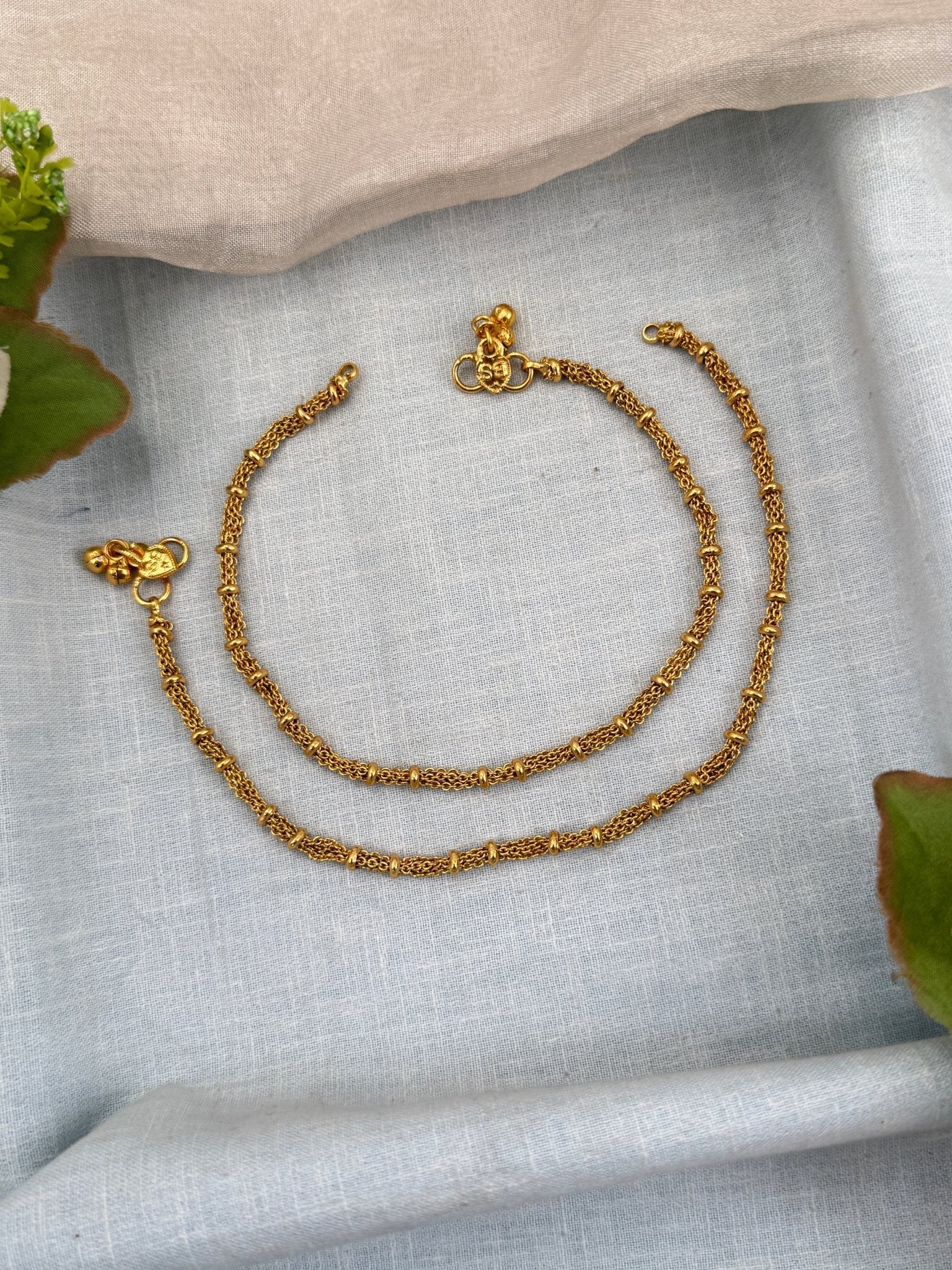 Designer Antique Payal Anklet 0293 - Mahilas