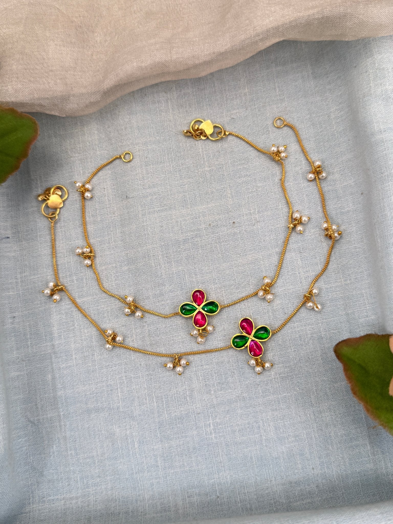 Designer Antique Payal Anklet 0298 - Mahilas