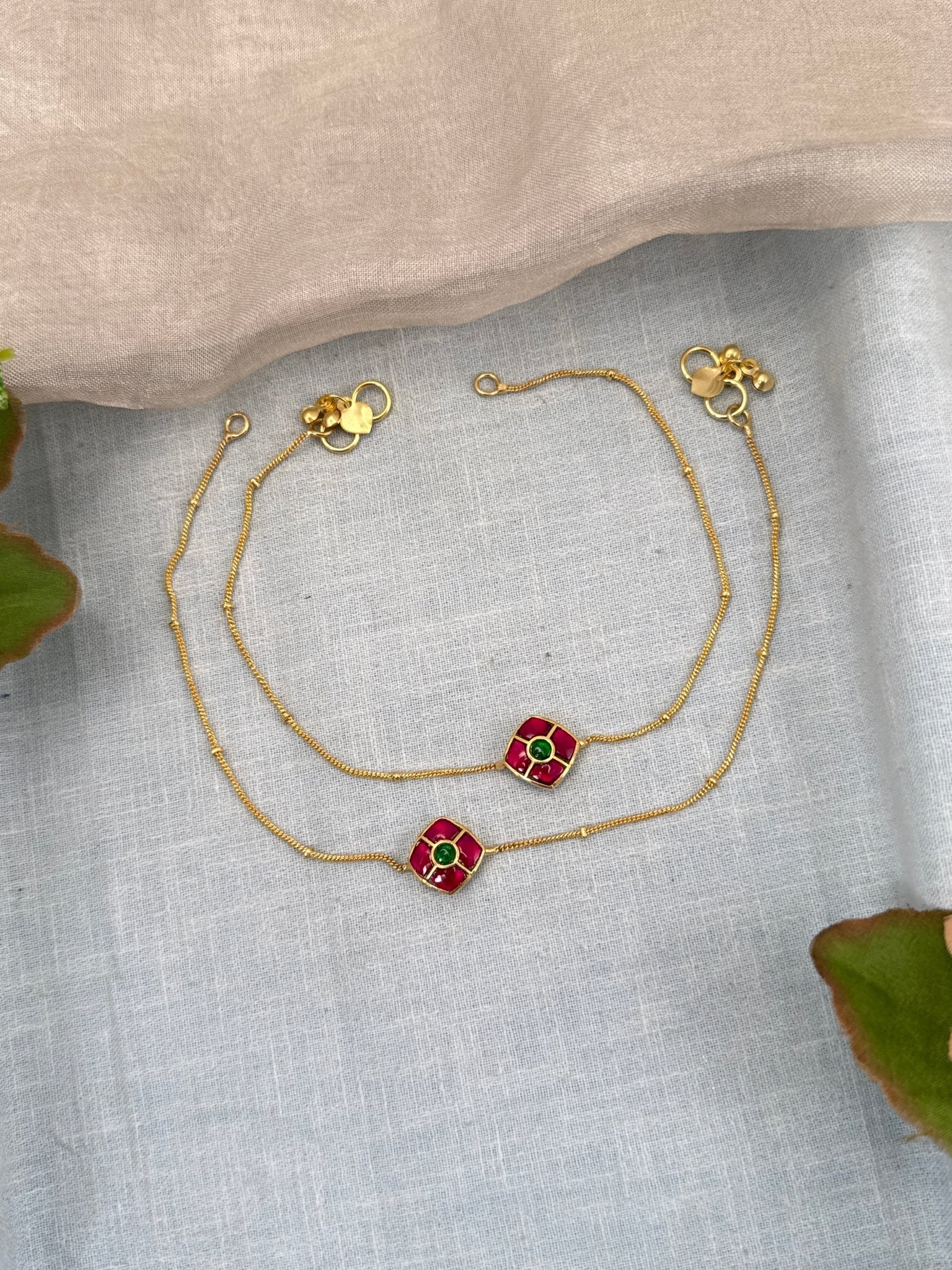 Designer Antique Payal Anklet 0300 - Mahilas