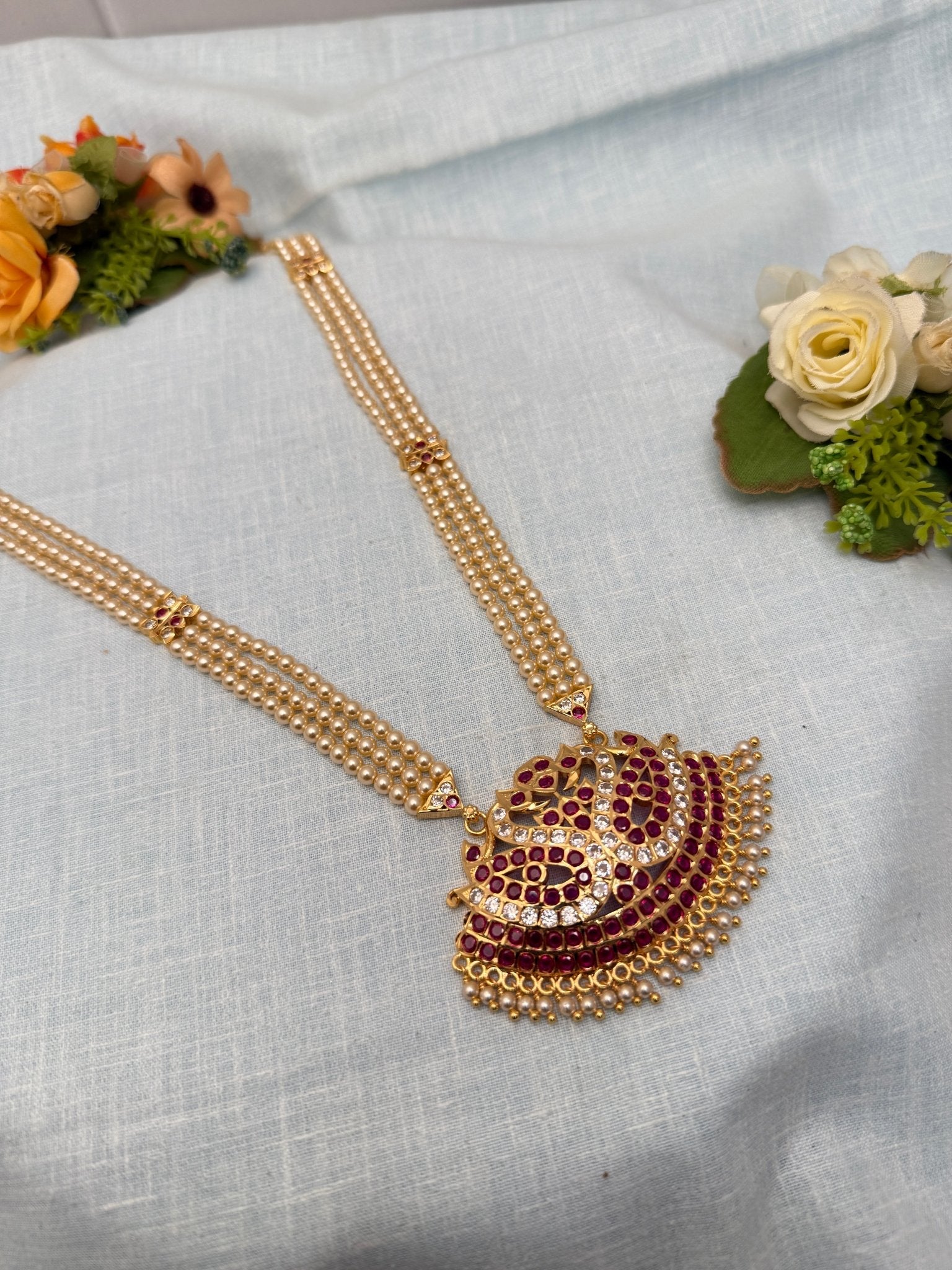 Designer Antique Stone Necklace Set 469 - Mahilas