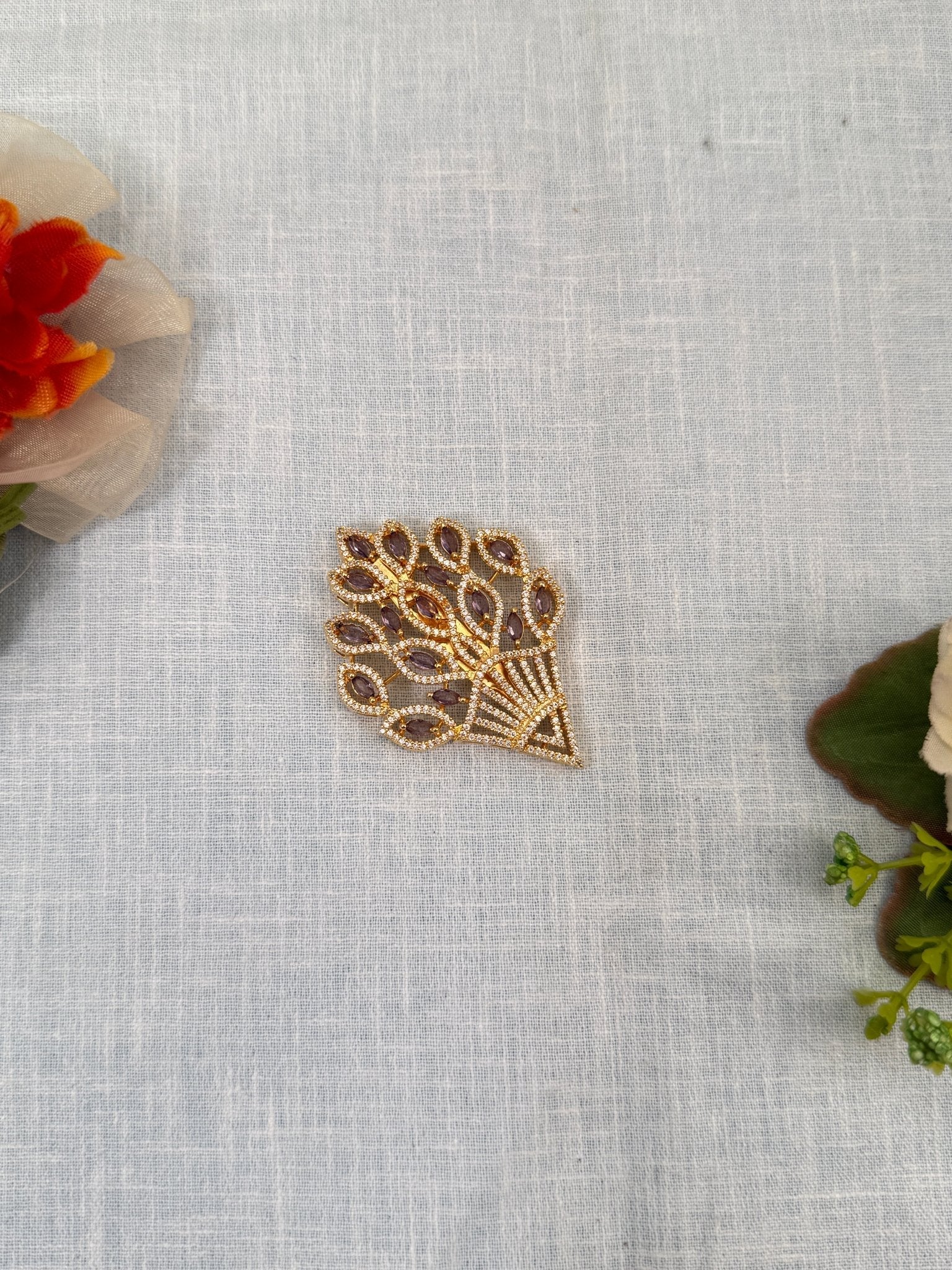 Designer Antique Stone Saree Pins 2015 - Mahilas