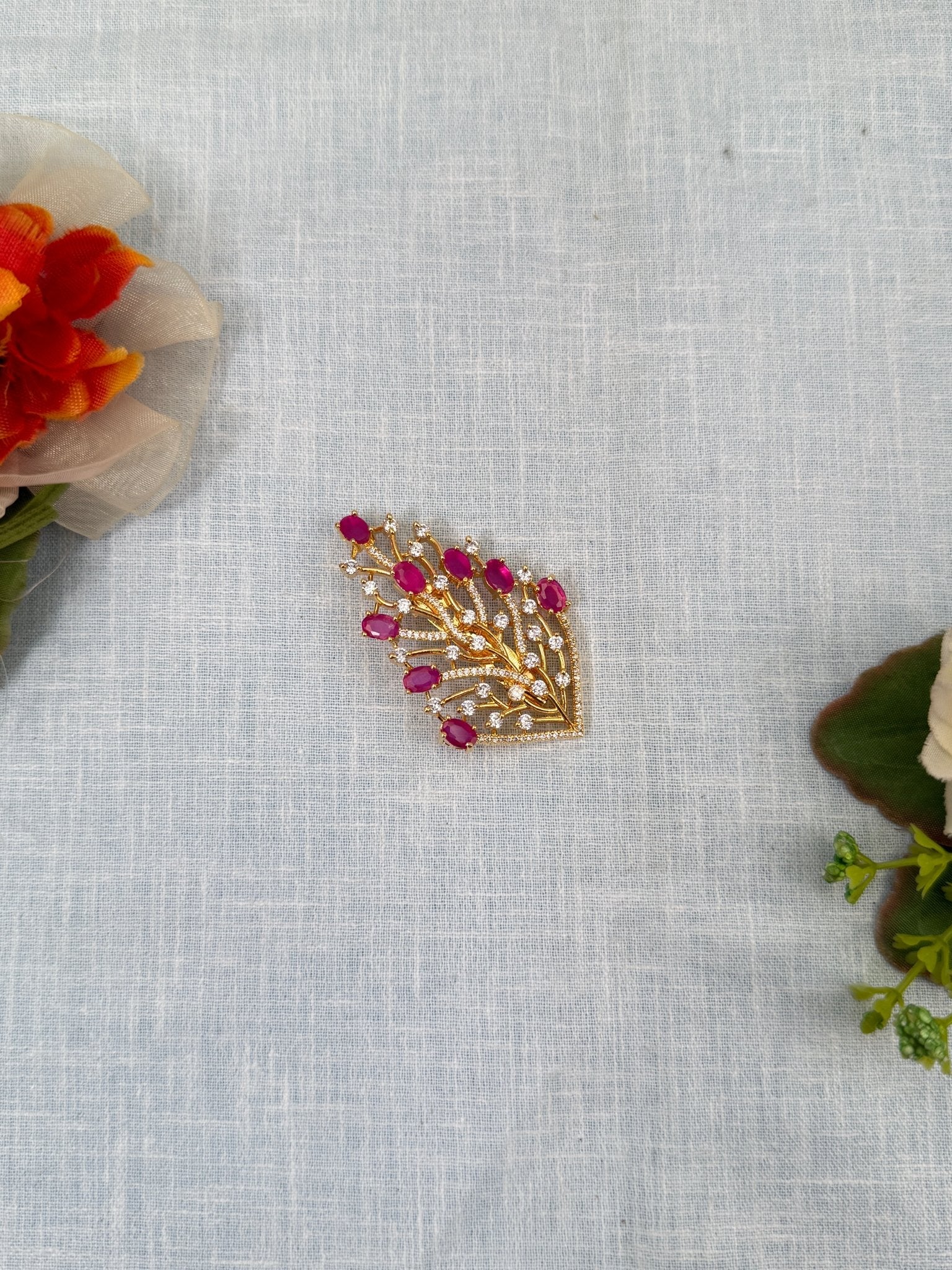 Designer Antique Stone Saree Pins 2016 - Mahilas