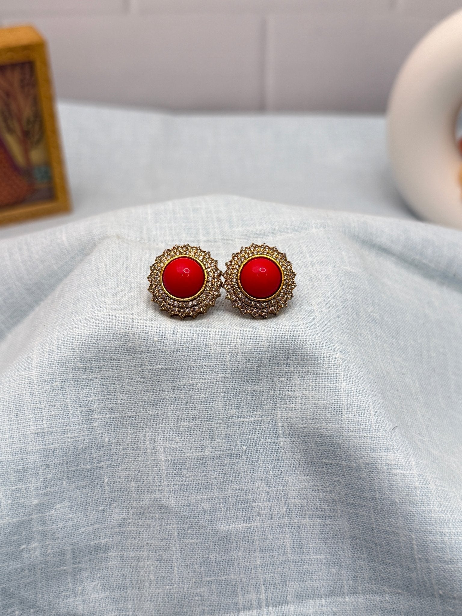 Designer Antique Stud Earrings 0302 - Mahilas