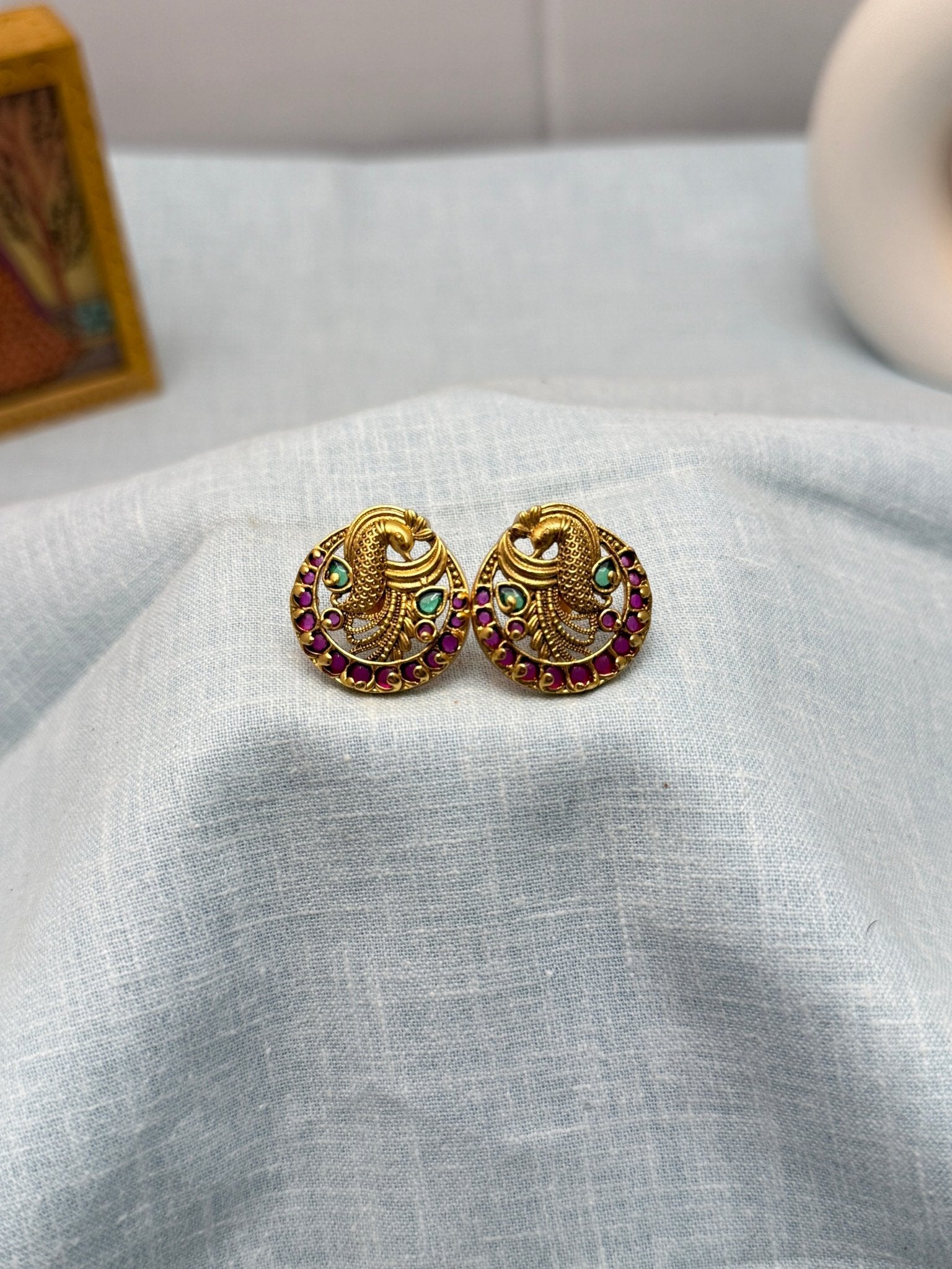 Designer Antique Stud Earrings 0307 - Mahilas