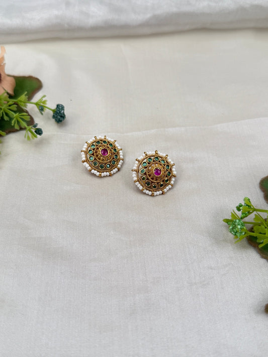 Designer Antique Stud Earrings 0484 - Mahilas
