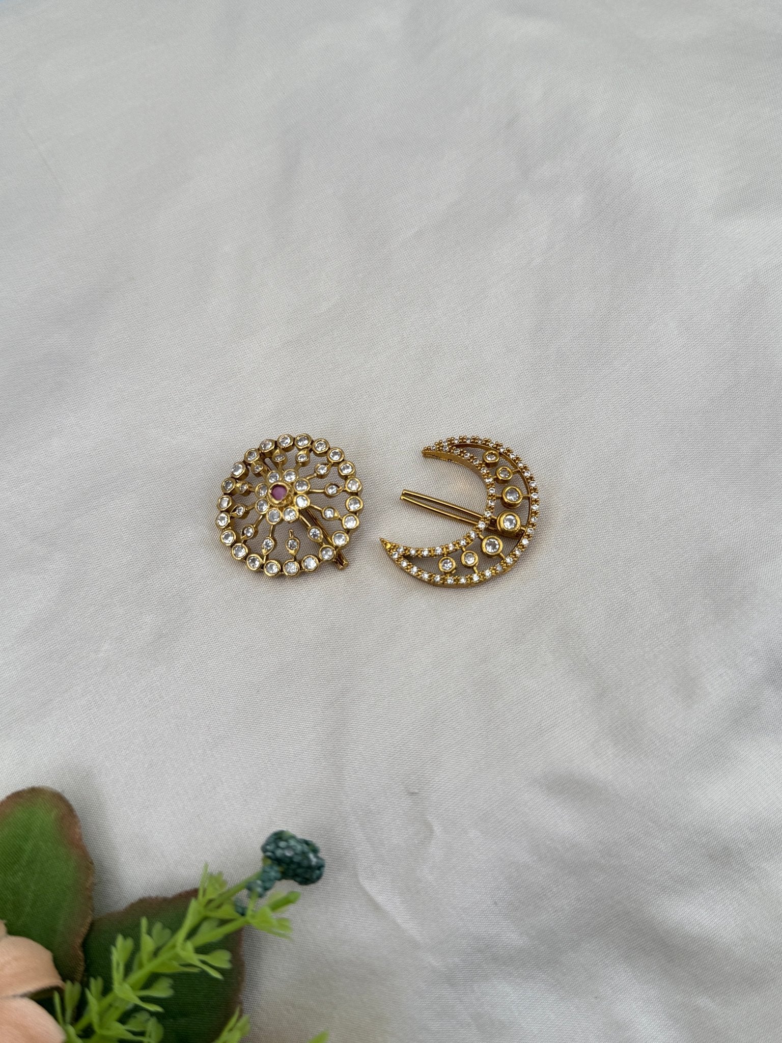 Designer Antique Surya Chandra Jadebille 295 - Mahilas