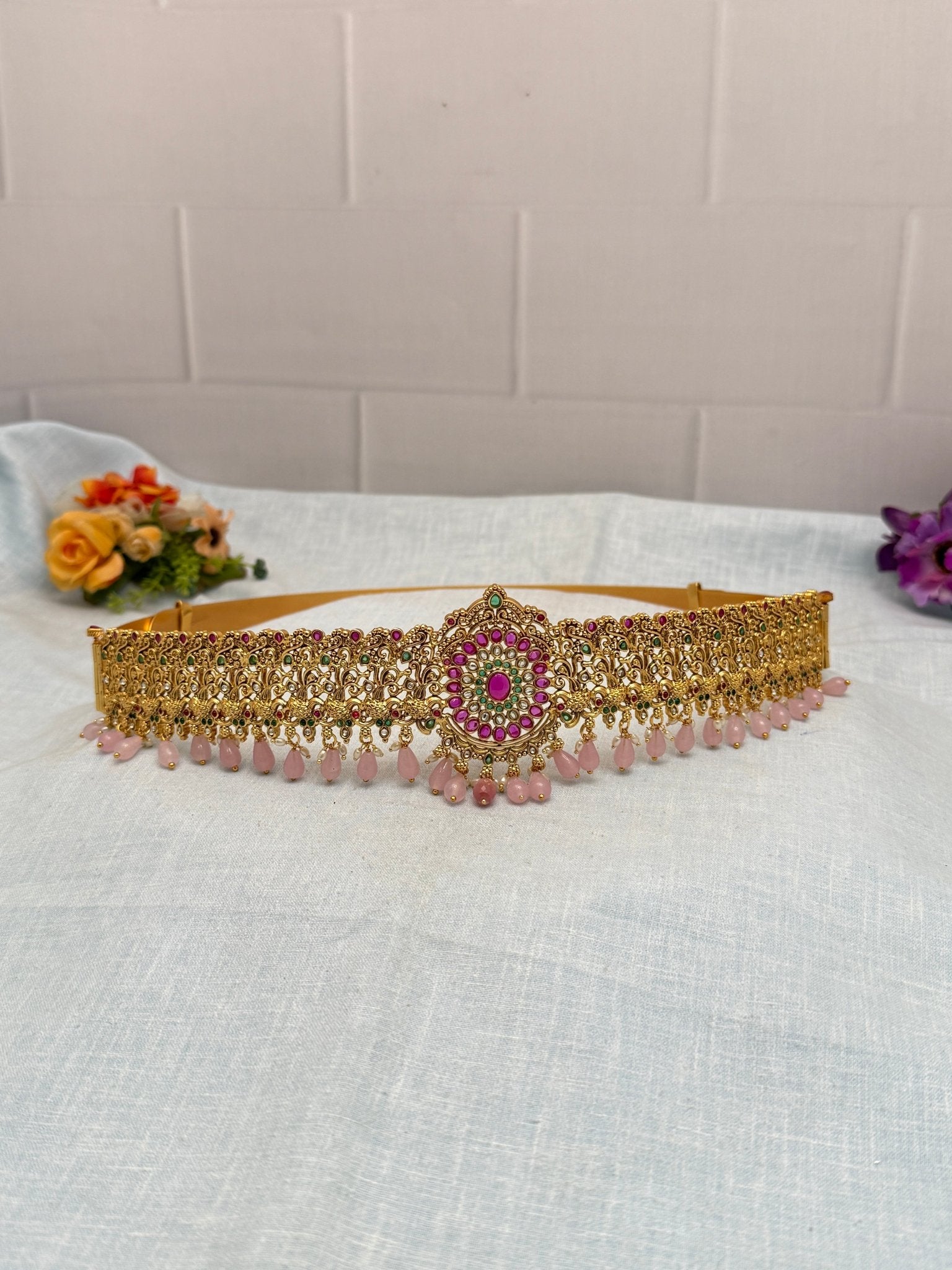 Designer Antique Vaddanam Kamarbandh Waist Belt 7033 - Mahilas