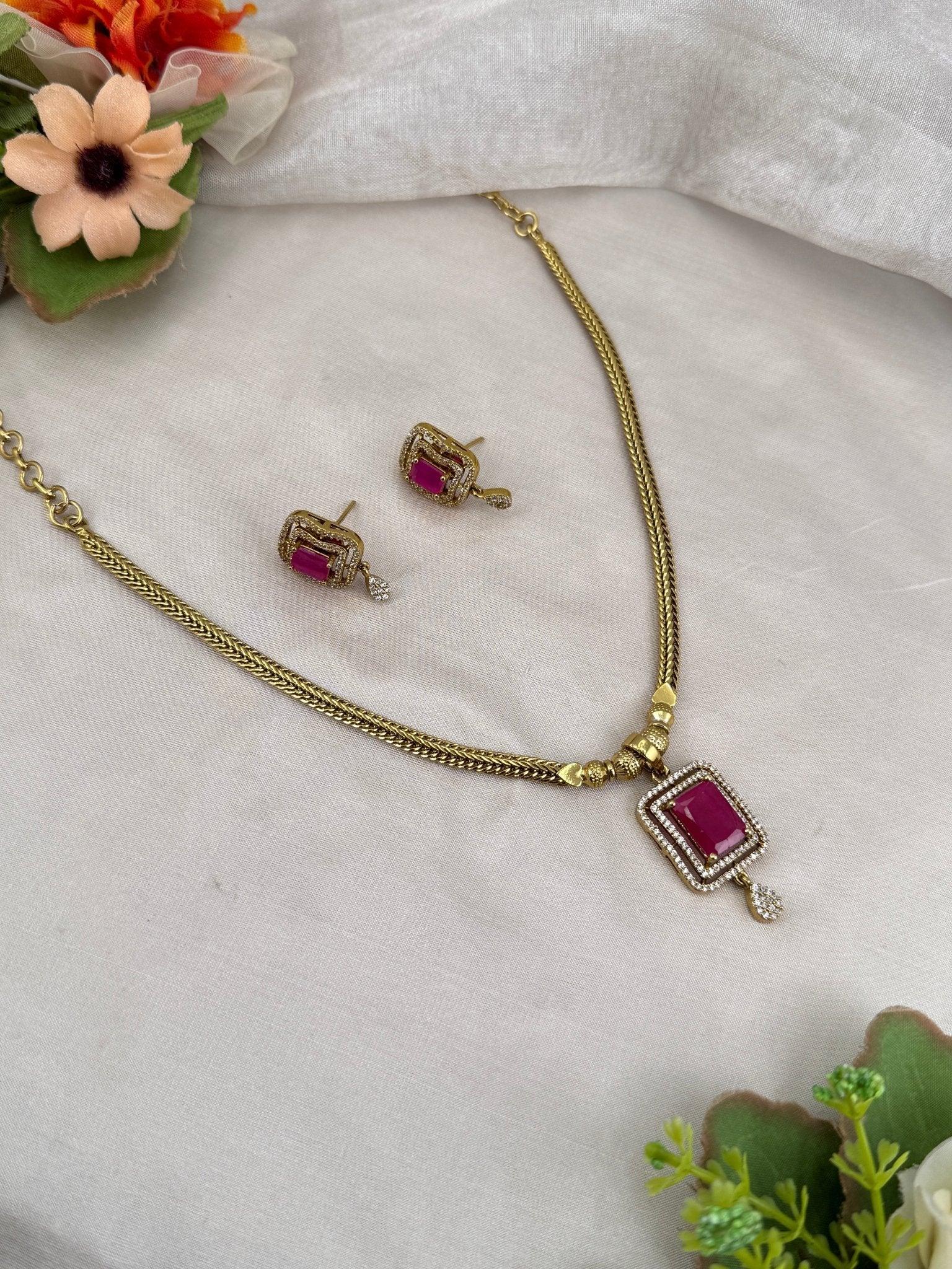 Designer Antique Victorian Necklace Set 241 - Mahilas