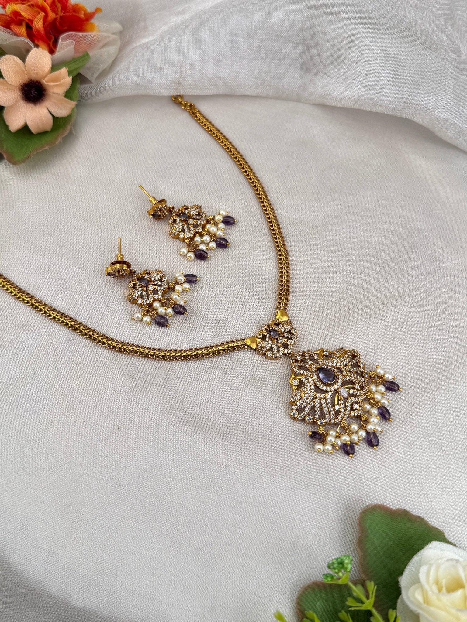 Designer Antique Victorian Necklace Set 242 - Mahilas