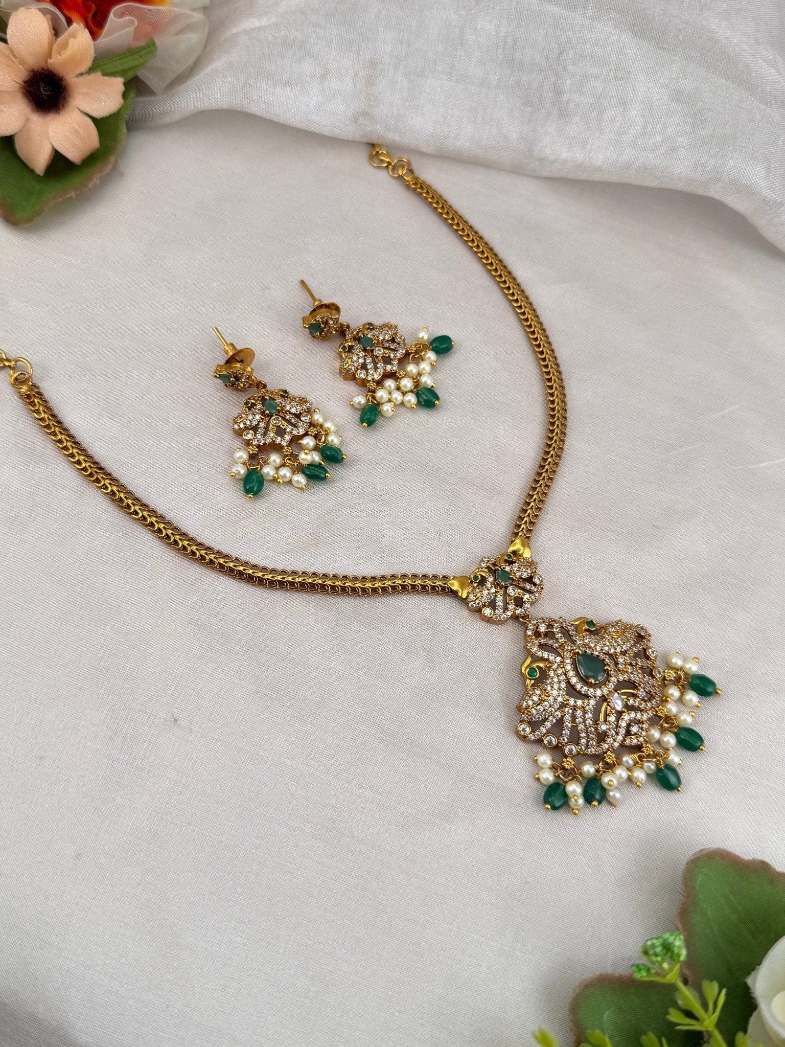 Designer Antique Victorian Necklace Set 243 - Mahilas