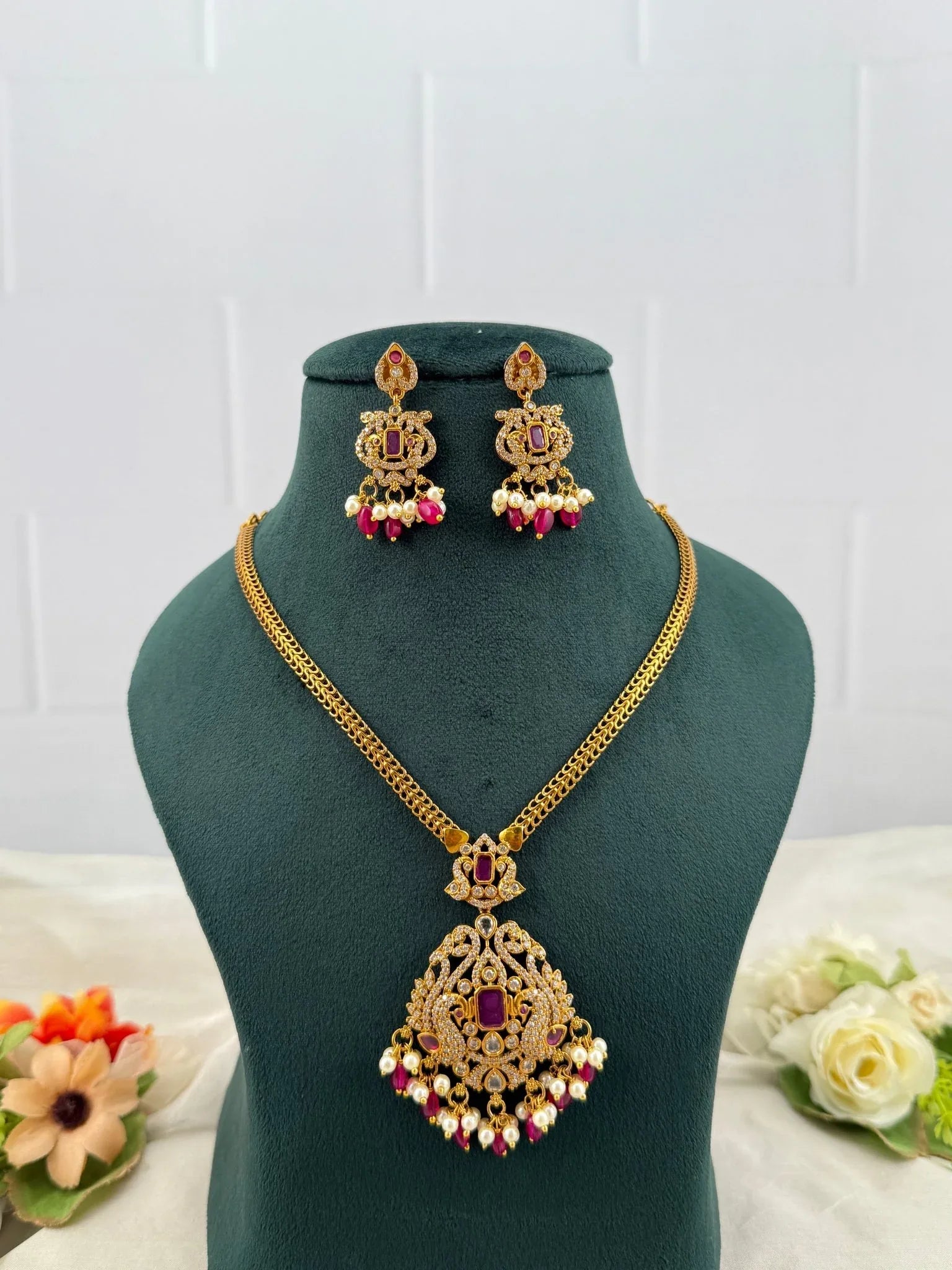Designer Antique Victorian Necklace Set 244 - Mahilas