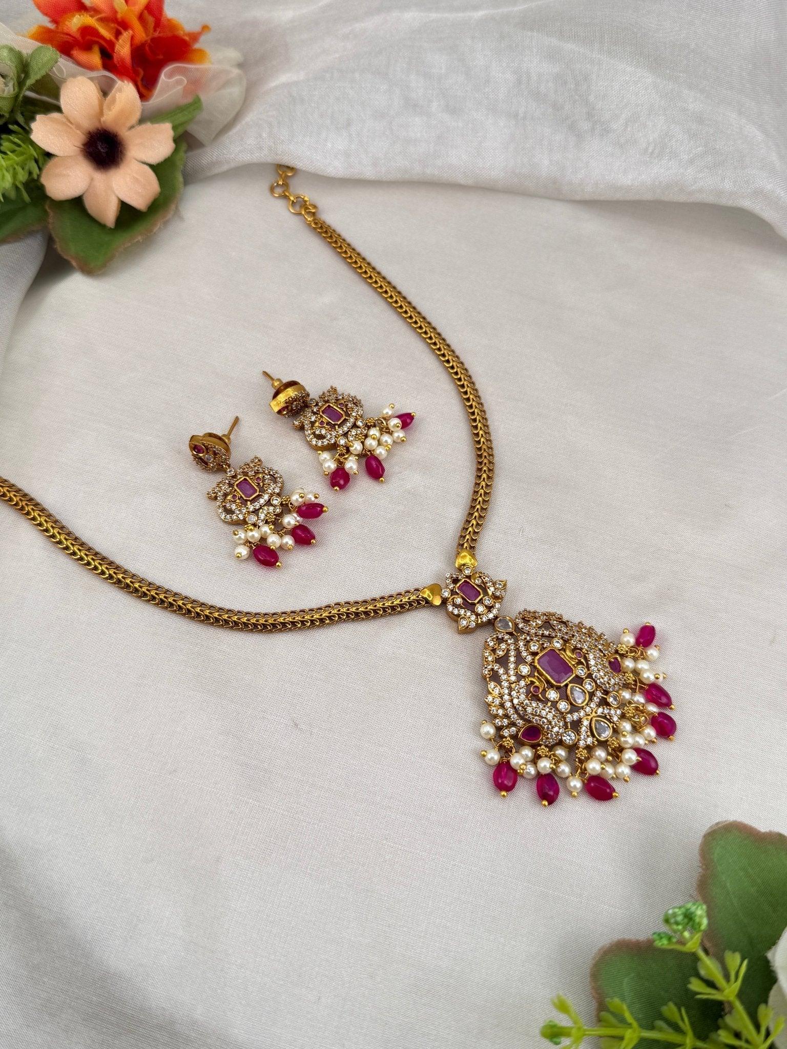 Designer Antique Victorian Necklace Set 244 - Mahilas