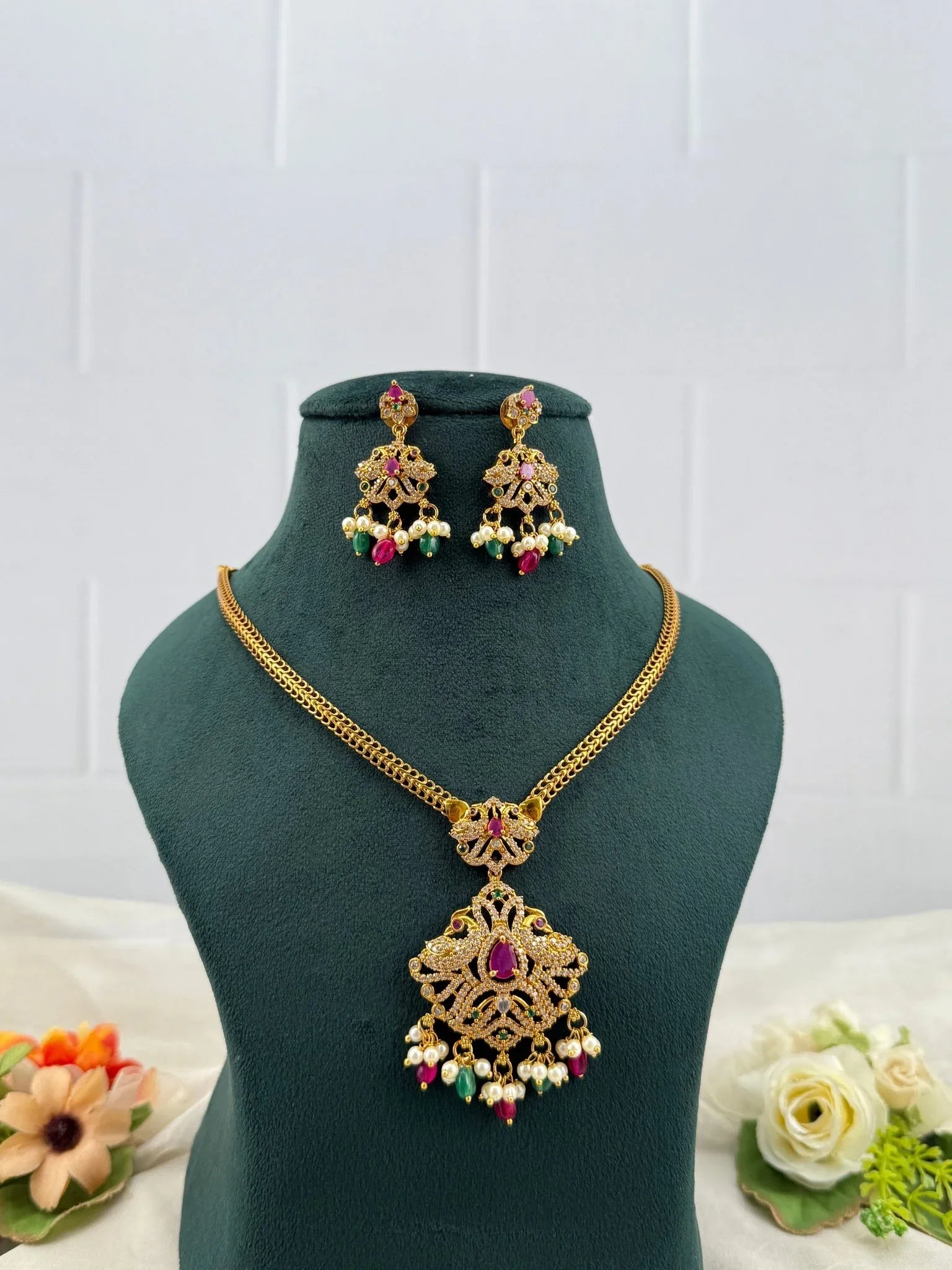 Designer Antique Victorian Necklace Set 245 - Mahilas