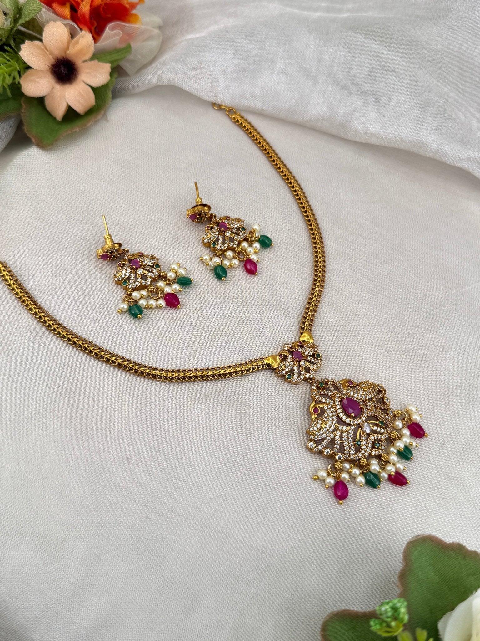 Designer Antique Victorian Necklace Set 245 - Mahilas