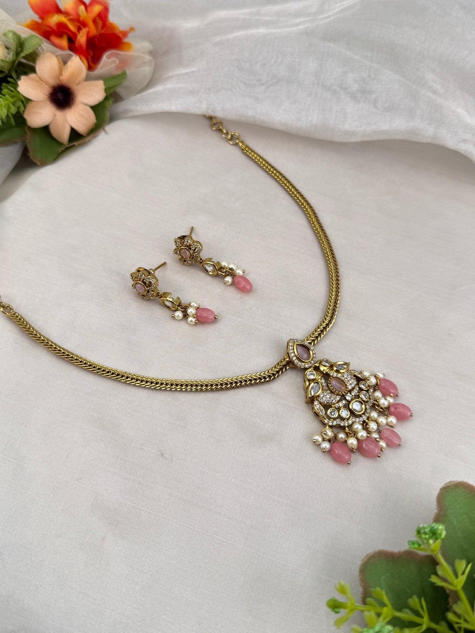 Designer Antique Victorian Necklace Set 247 - Mahilas