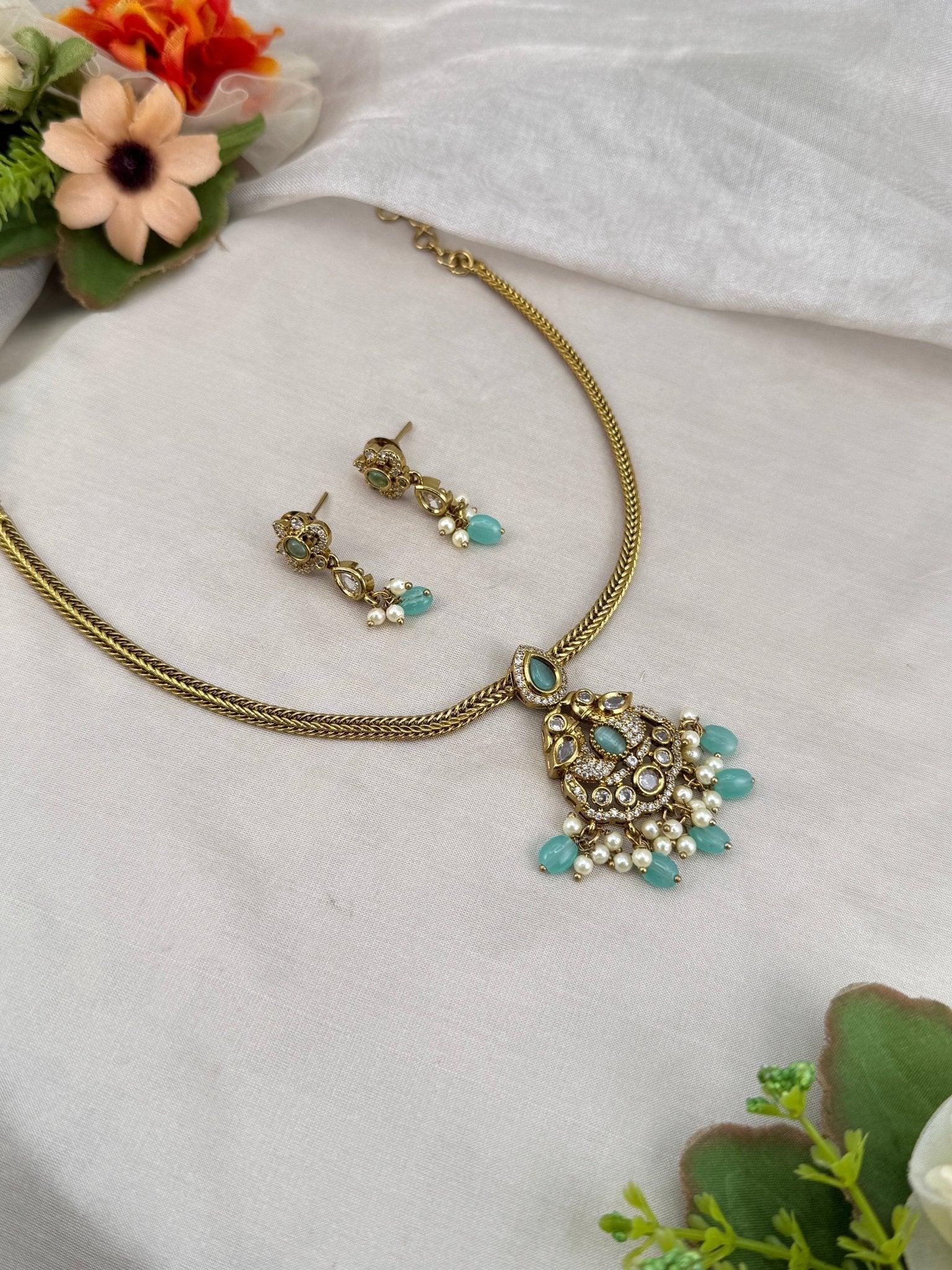 Designer Antique Victorian Necklace Set 248 - Mahilas