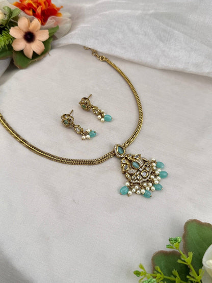 Designer Antique Victorian Necklace Set 248 - Mahilas