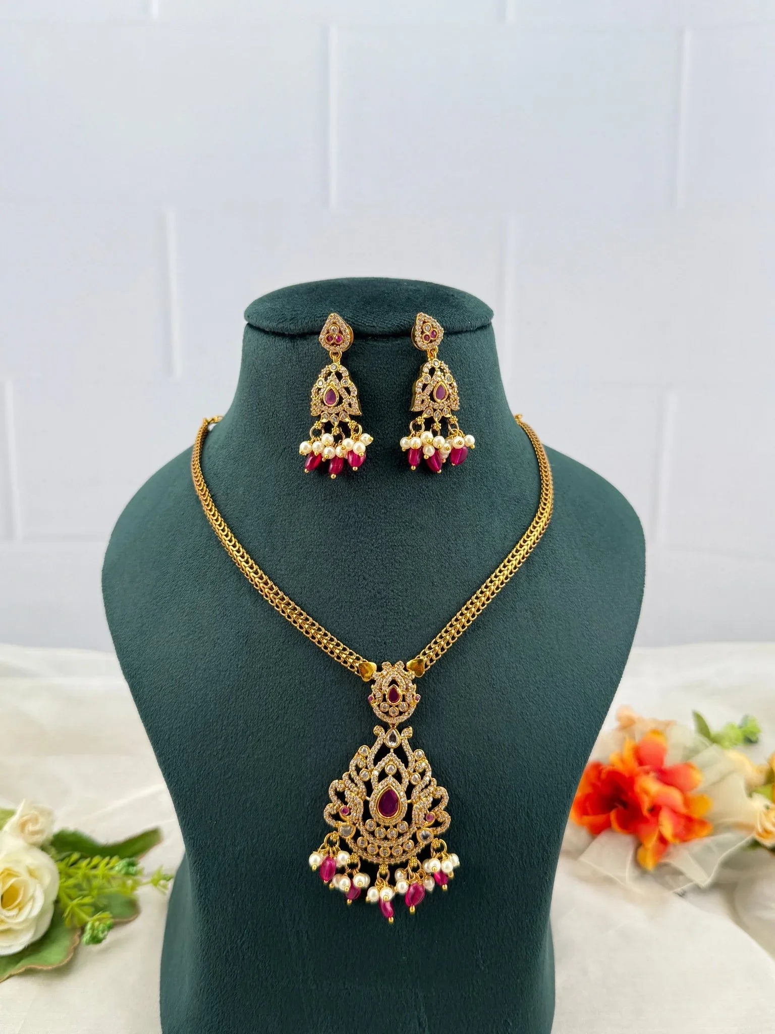 Designer Antique Victorian Necklace Set 252 - Mahilas