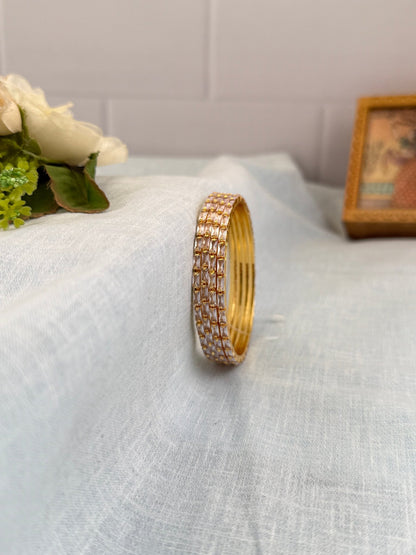 Designer Brick Design Stone Bangles 7004 - 3 Colors - Mahilas