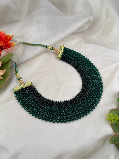 Designer Crystal Choker Necklace Set 643 - 5 Colors - Mahilas