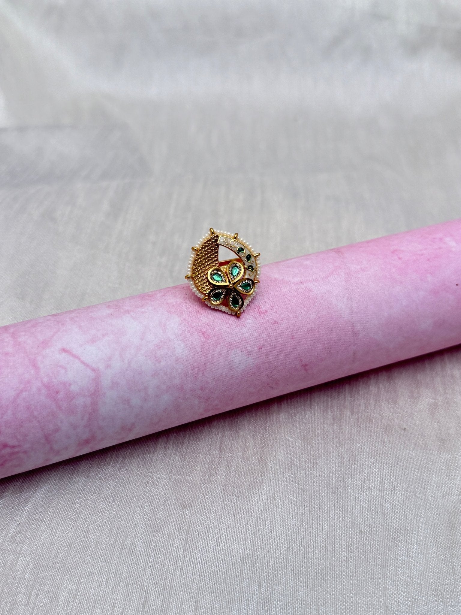 Designer Jadau Kundan Finger Ring 183 - Mahilas