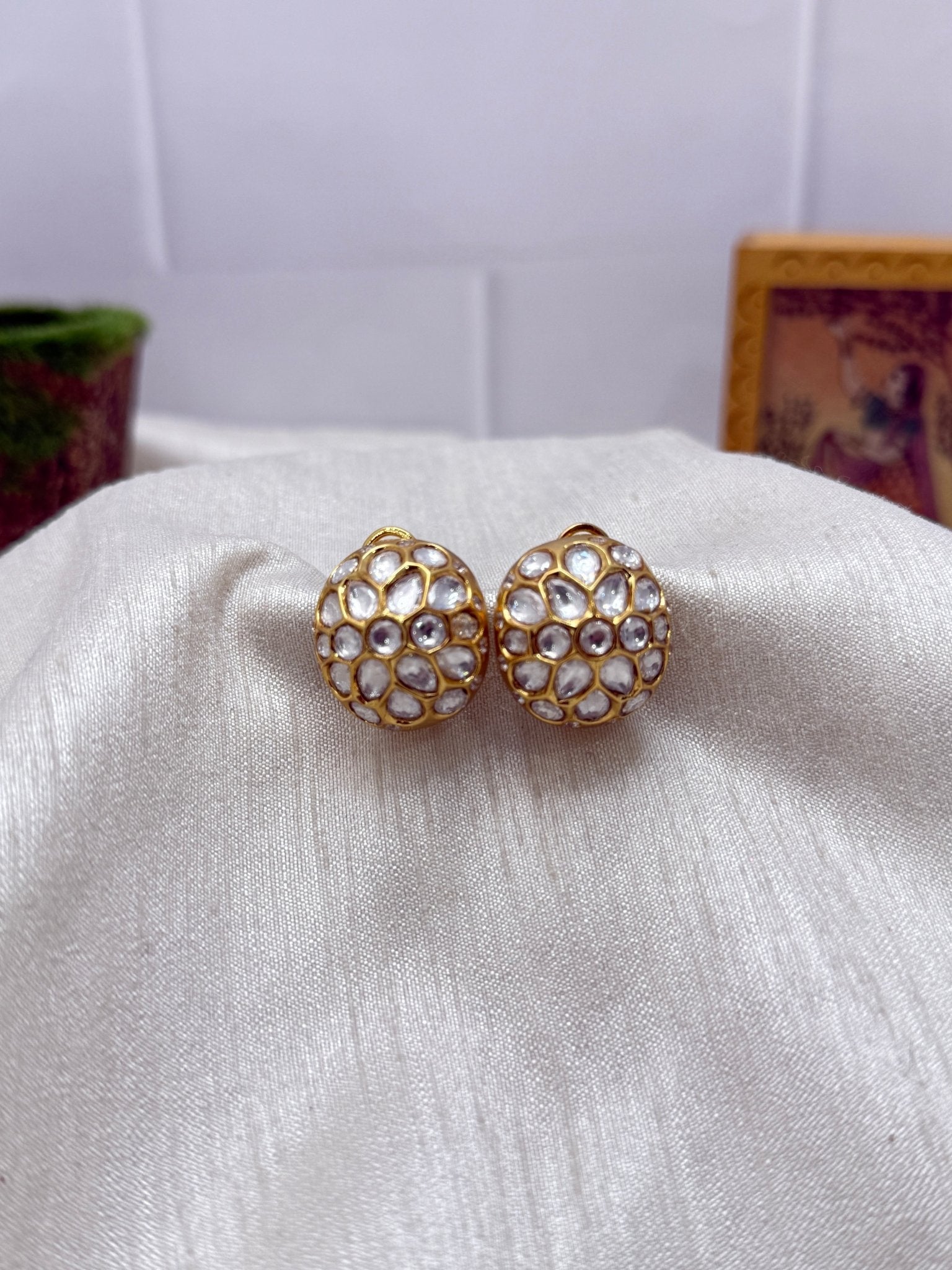 Designer Kundan Earrings 1148 - Mahilas