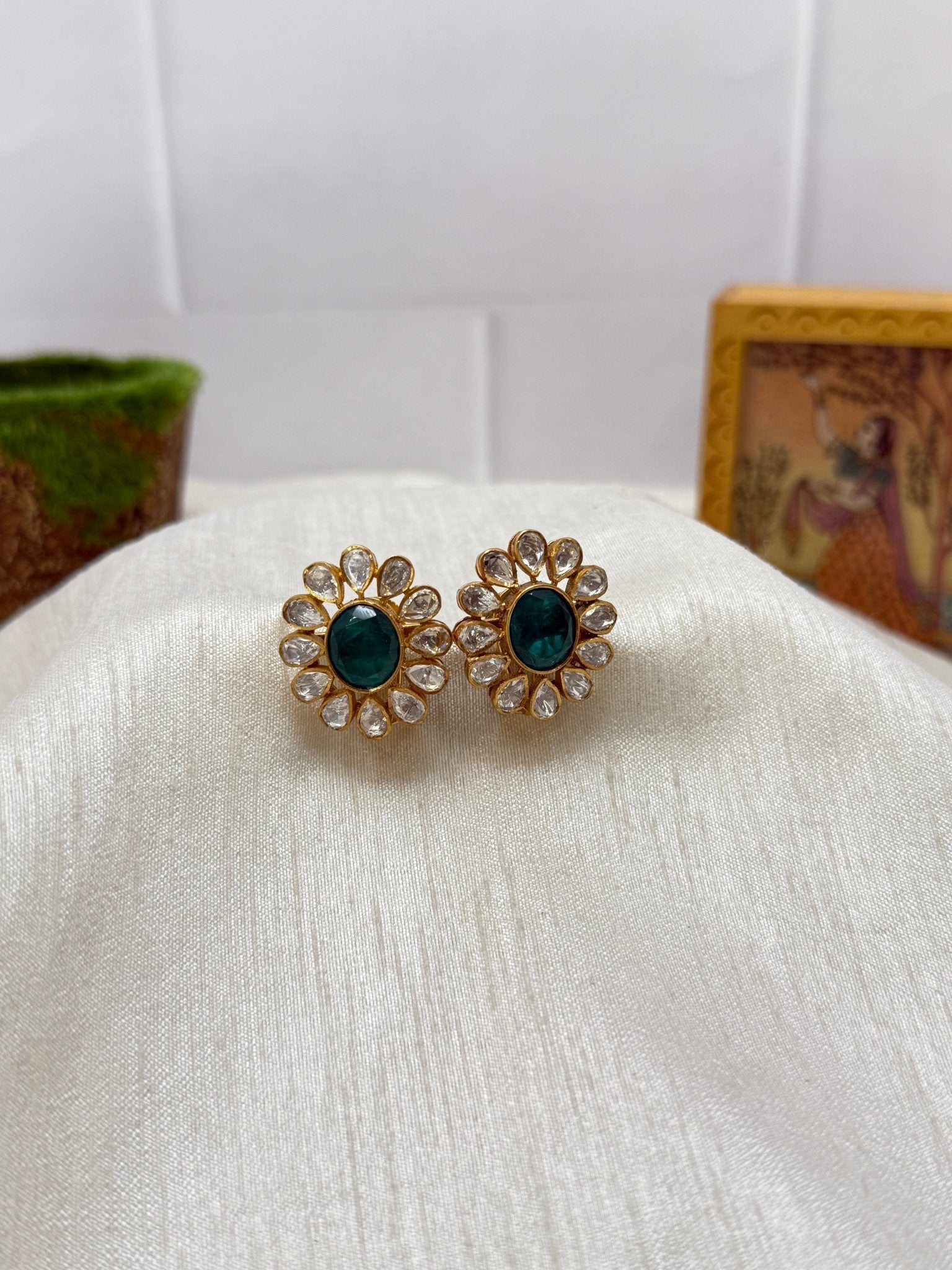 Designer Kundan Earrings 1153 - Mahilas