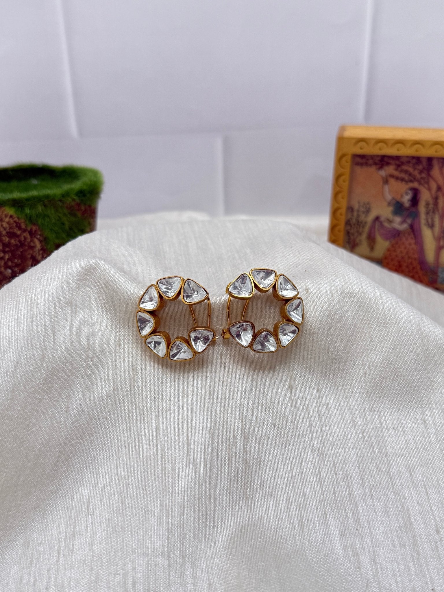 Designer Kundan Earrings 1156 - Mahilas