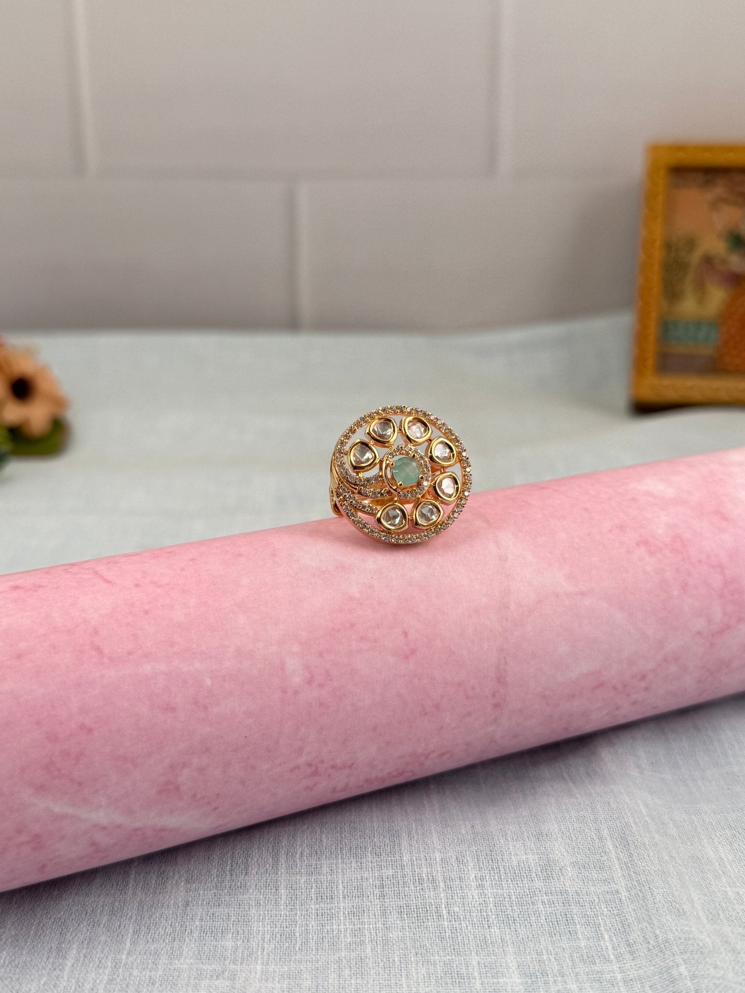 Designer Kundan Finger Ring 218 - Mahilas