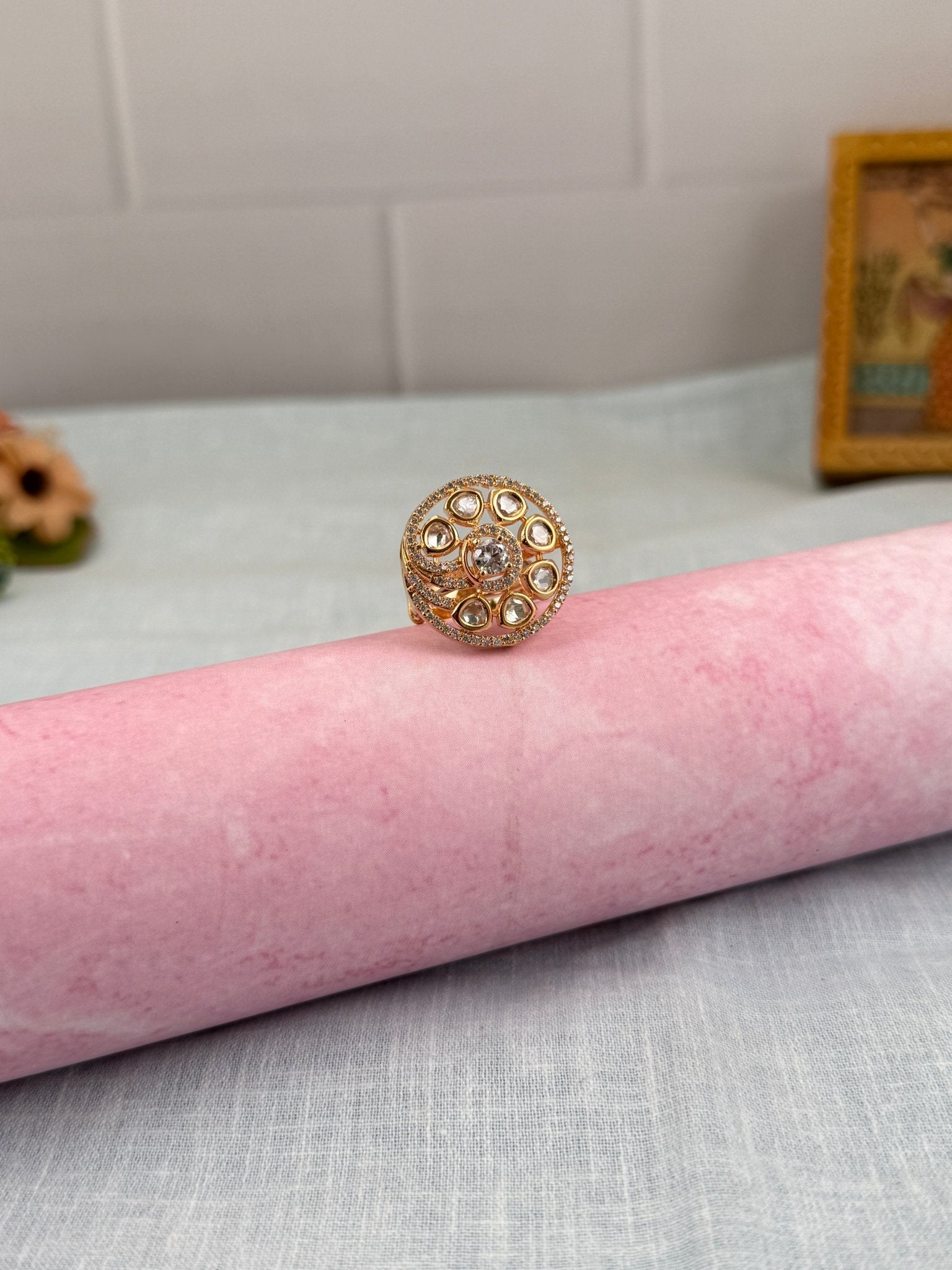 Designer Kundan Finger Ring 220 - Mahilas