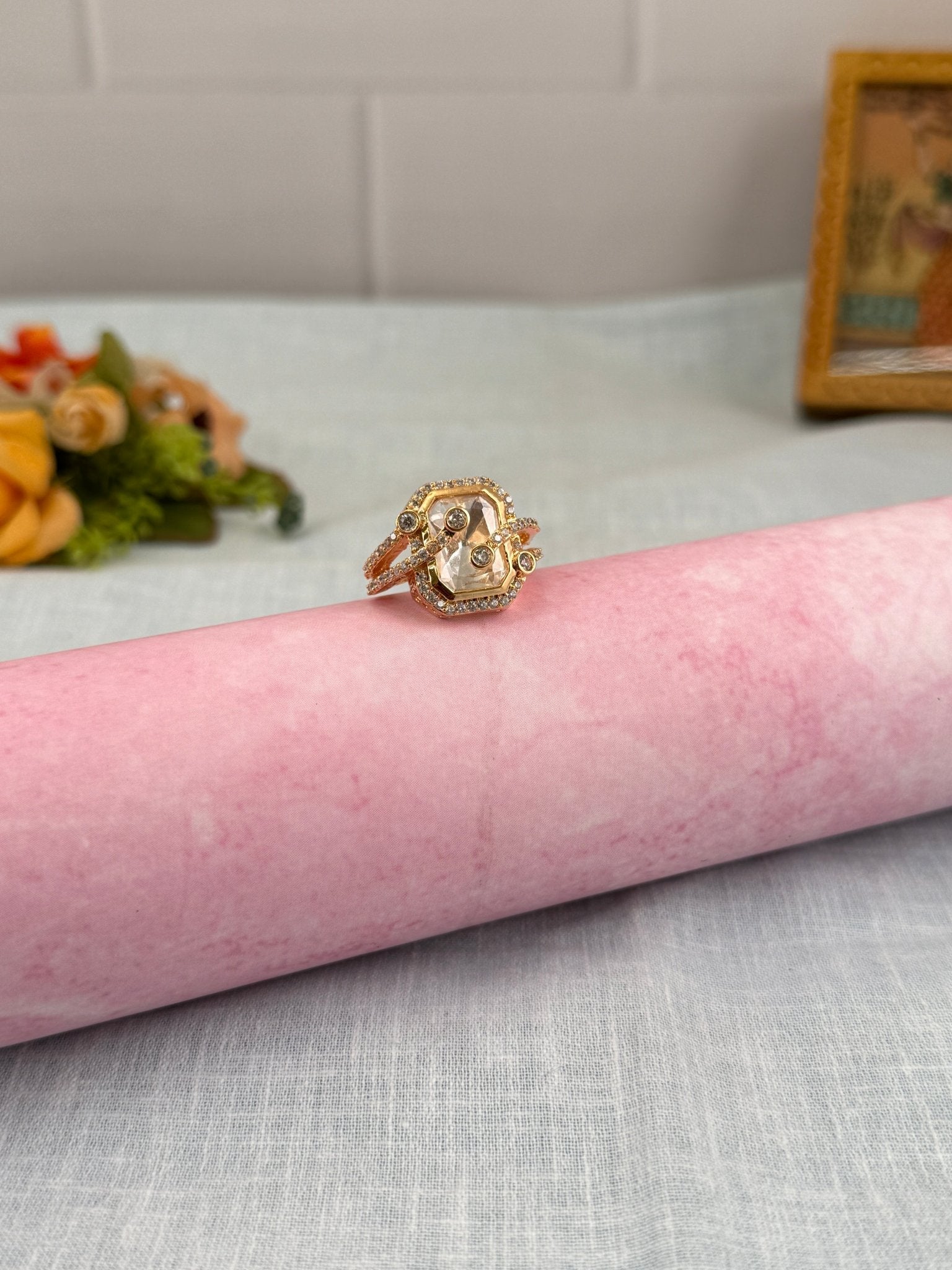 Designer Kundan Finger Ring 223 - Mahilas