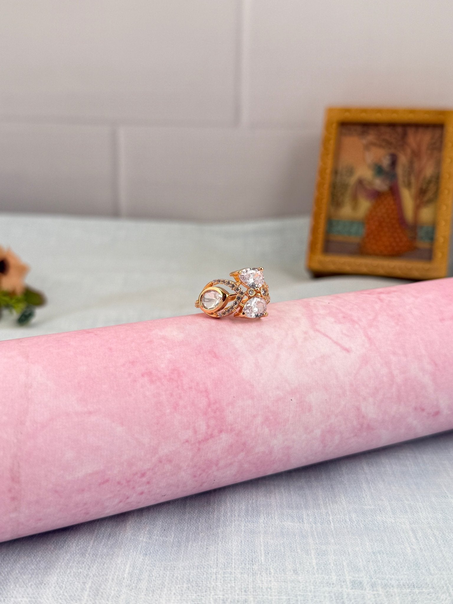 Designer Kundan Finger Ring 233 - Mahilas