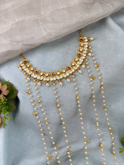 Designer Kundan Hair Accessories | J0043 - Mahilas