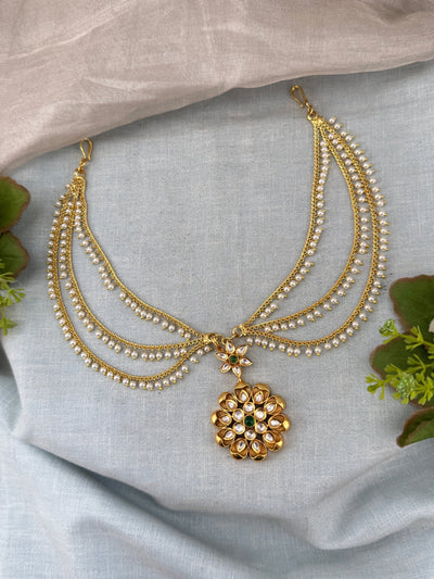 Designer Kundan Hair Accessories | J0048 - Mahilas
