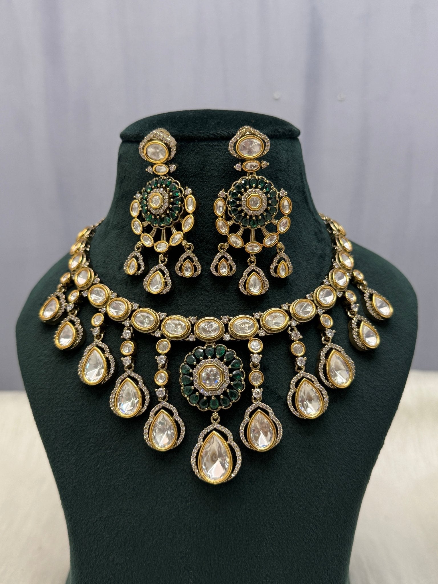Designer Kundan Necklace Set 1097 - Mahilas