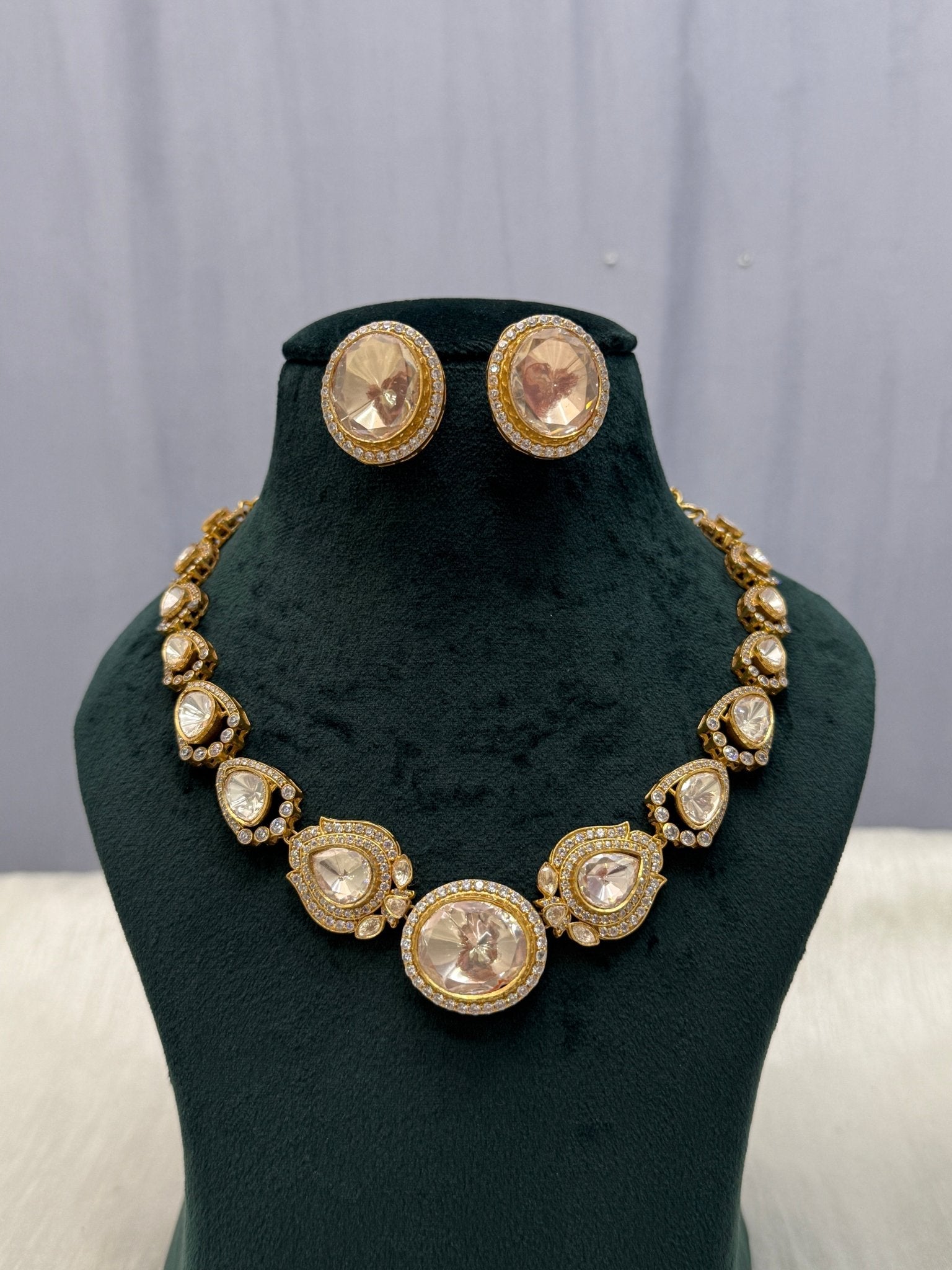 Designer Kundan Necklace Set 1104 - Mahilas