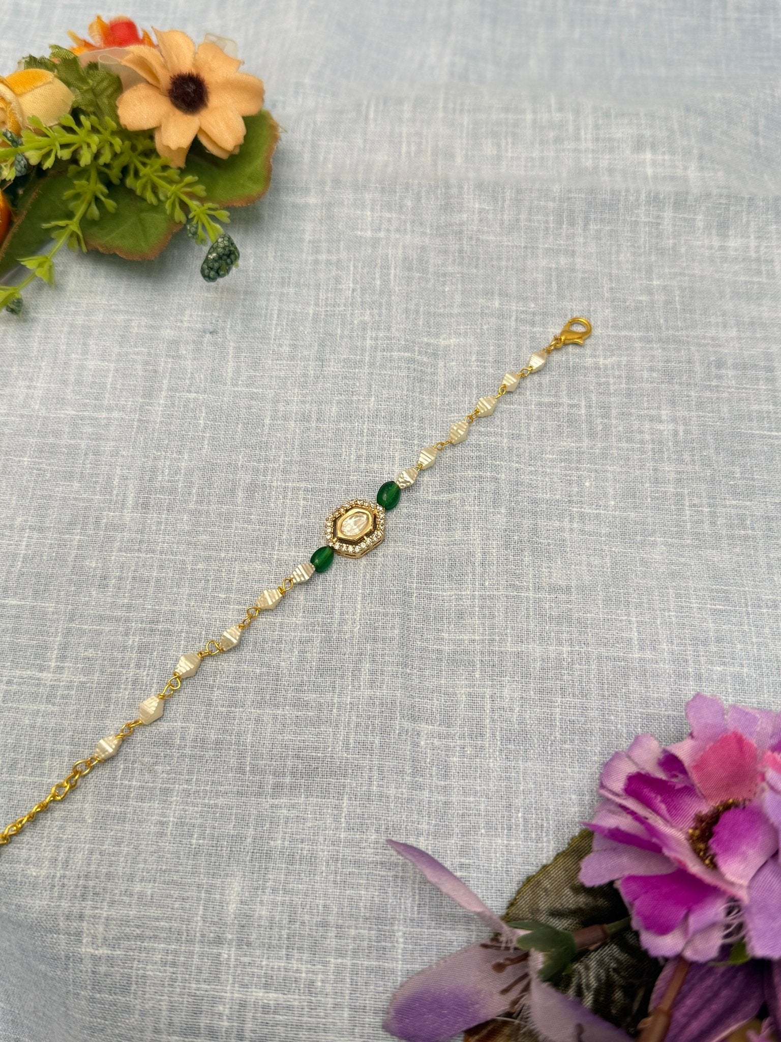 Designer Raksha Bandhan Stone Rakhi 005 - Mahilas