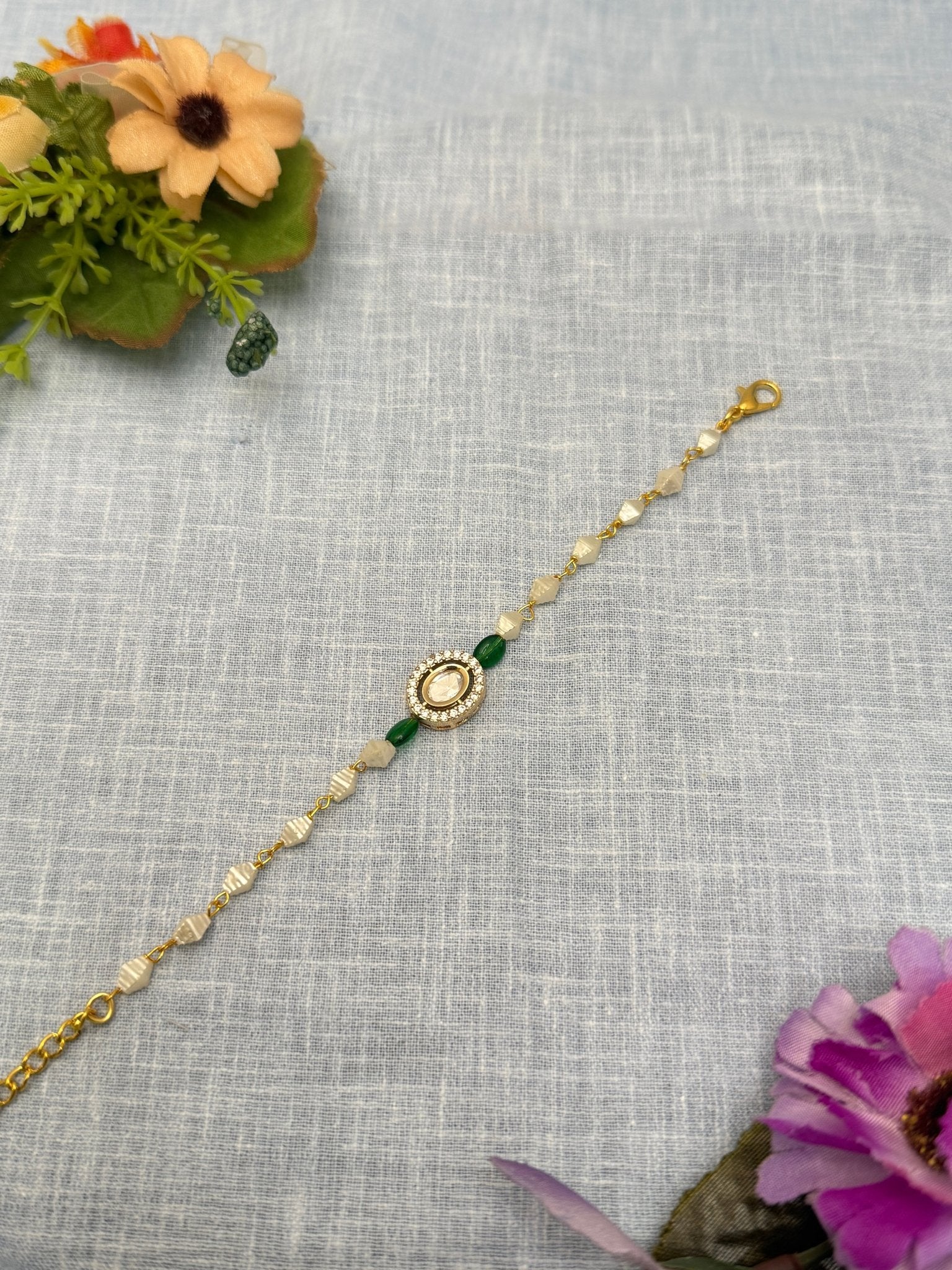 Designer Raksha Bandhan Stone Rakhi 008 - Mahilas