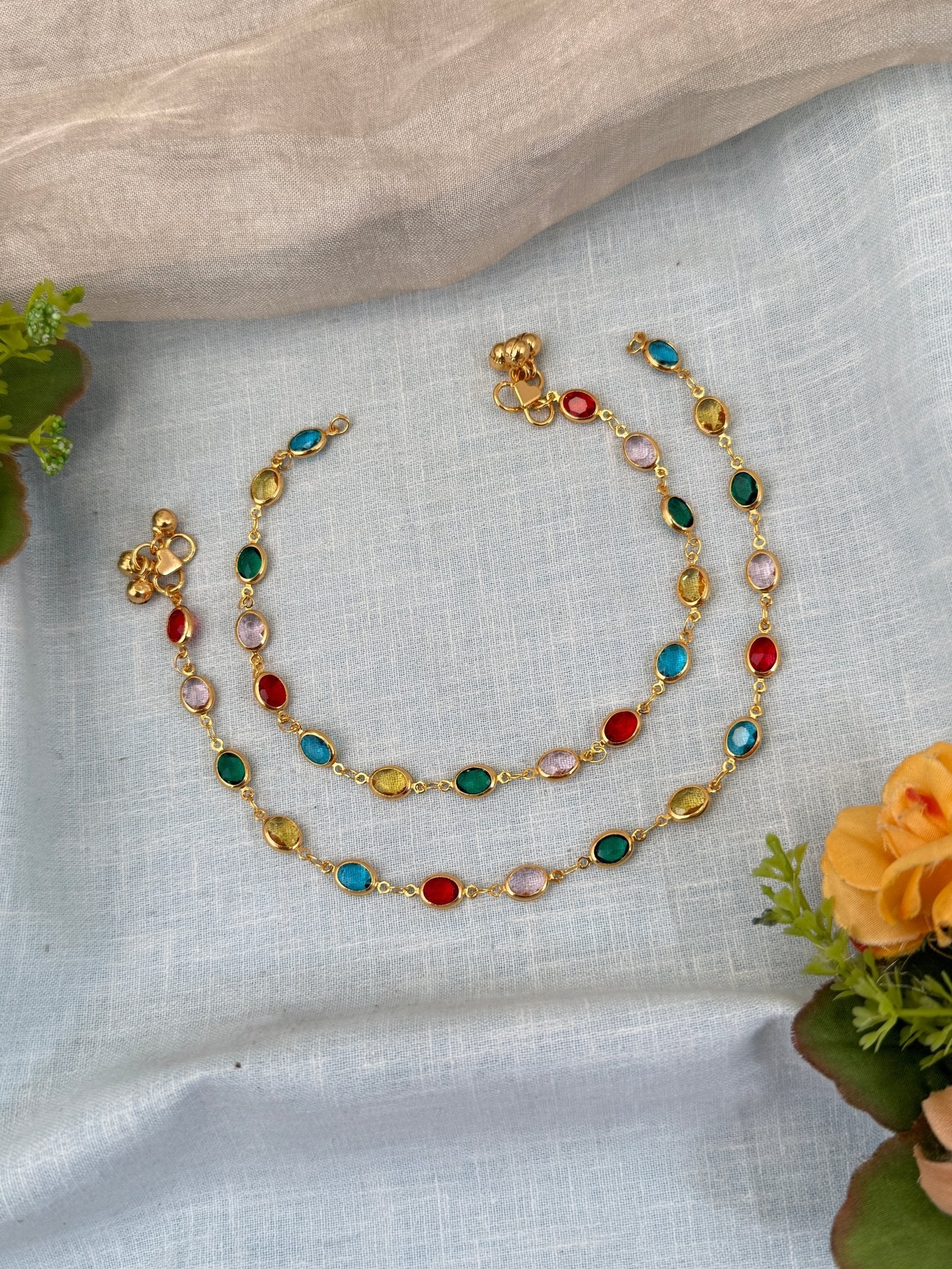 Designer Stone Anklet Payal 0283 - Mahilas