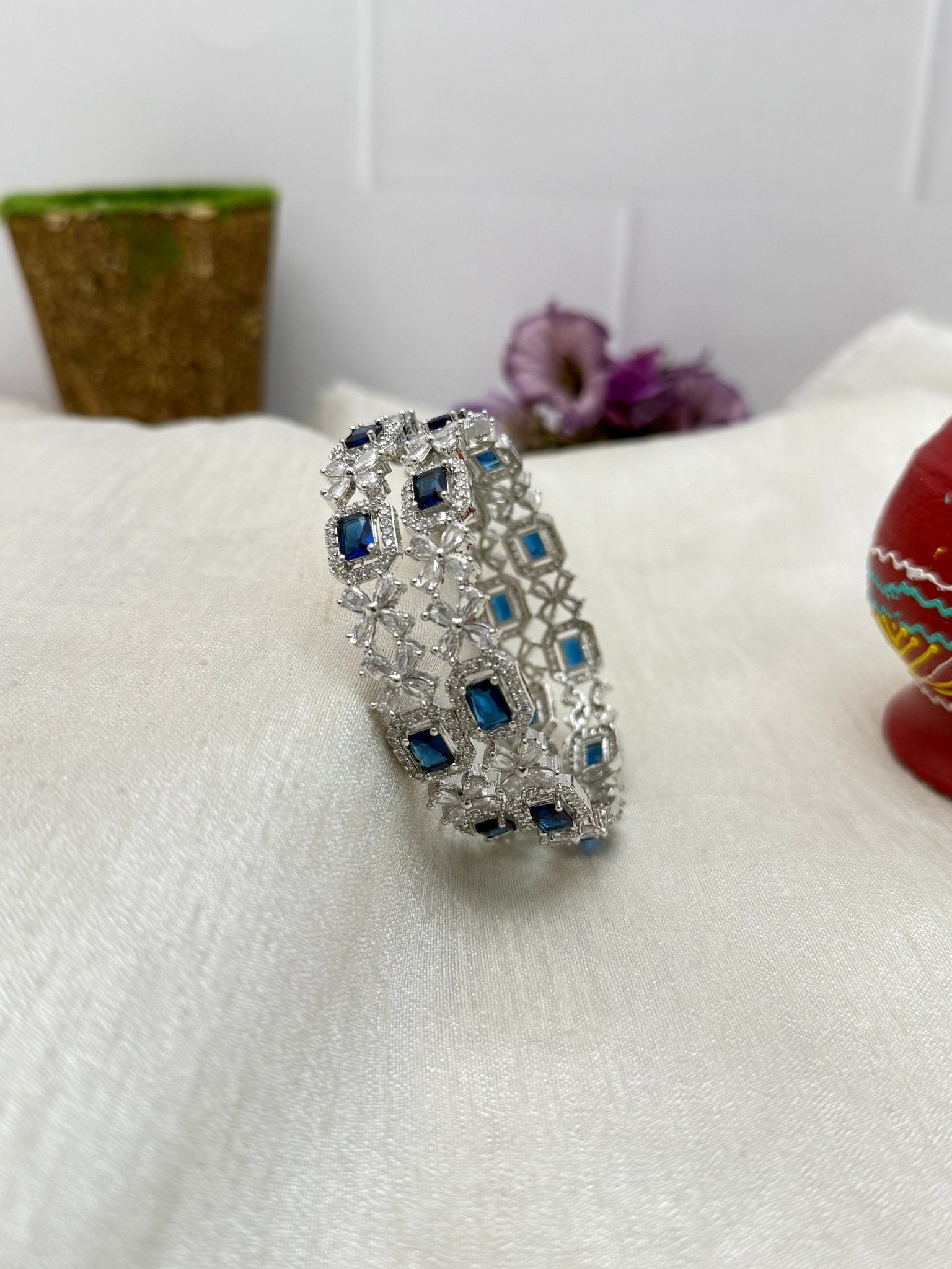 Designer Stone Bangles 6911 - 2 Colors - Mahilas