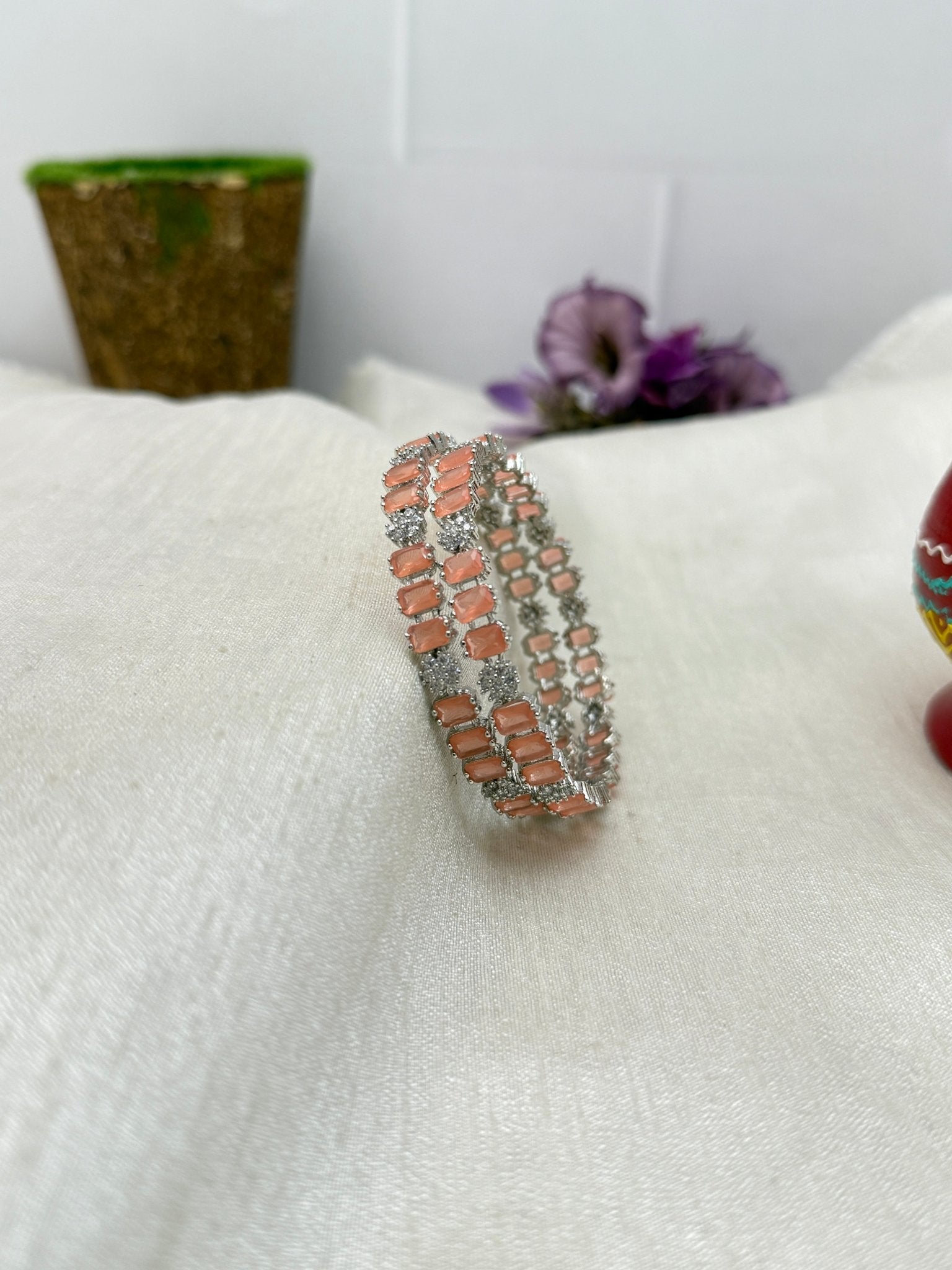 Designer Stone Bangles 6912 - 2 Colors - Mahilas