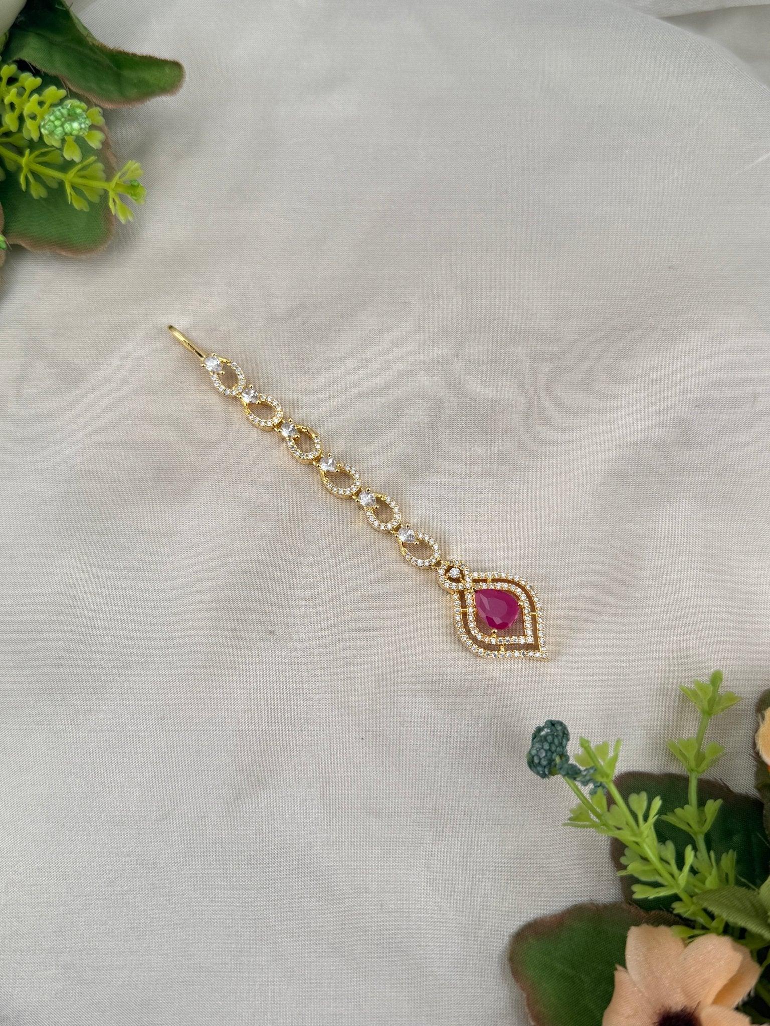 Designer Stone Maang Tikka Mathapati 4217 - Mahilas