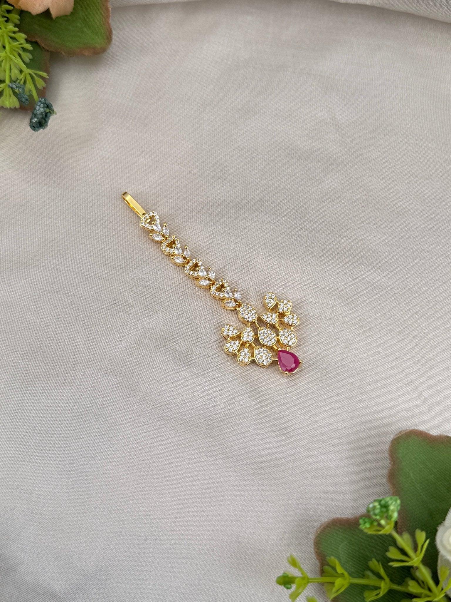 Designer Stone Maang Tikka Mathapati 4232 - Mahilas