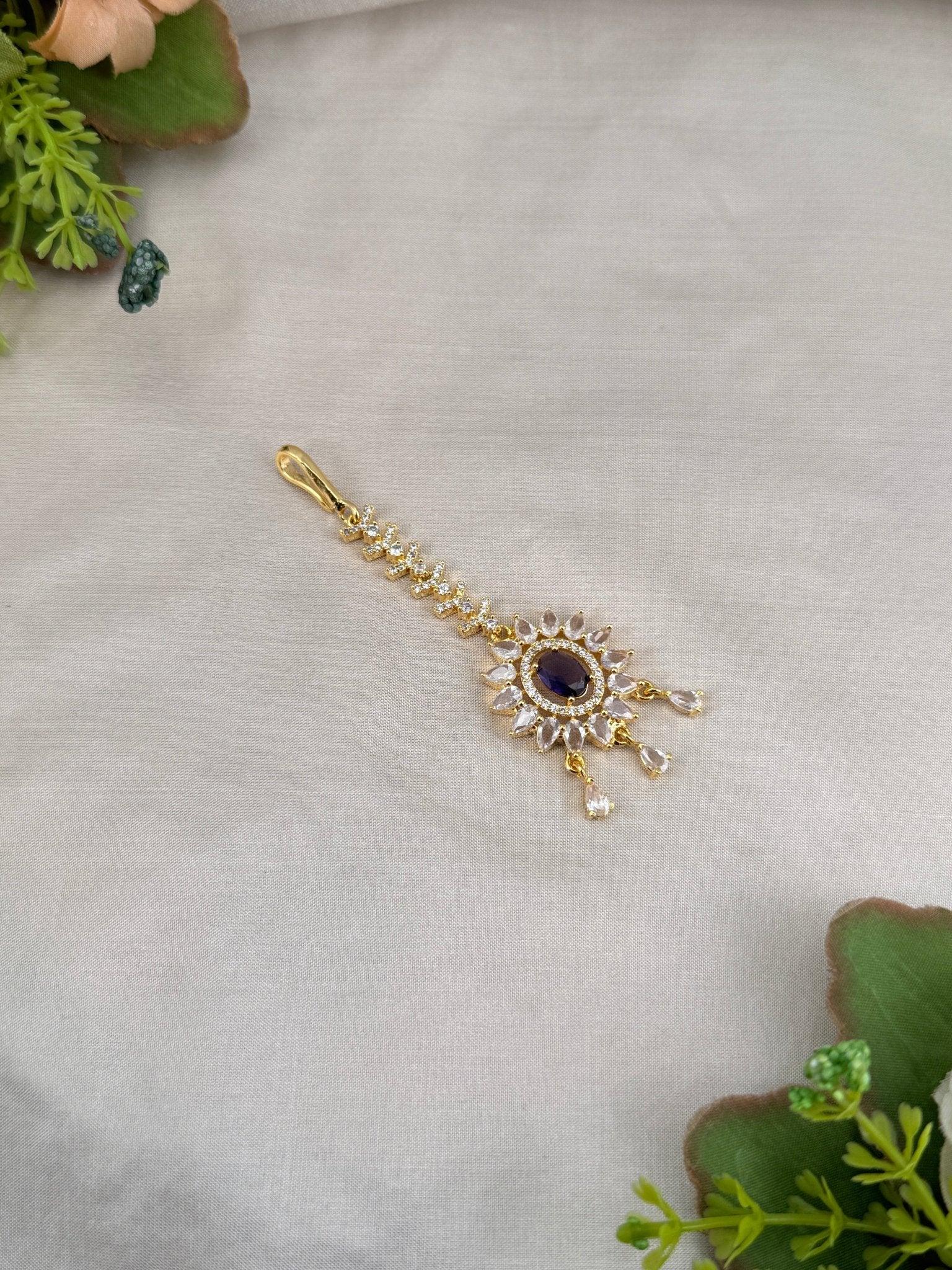 Designer Stone Maang Tikka Mathapati 4234 - Mahilas