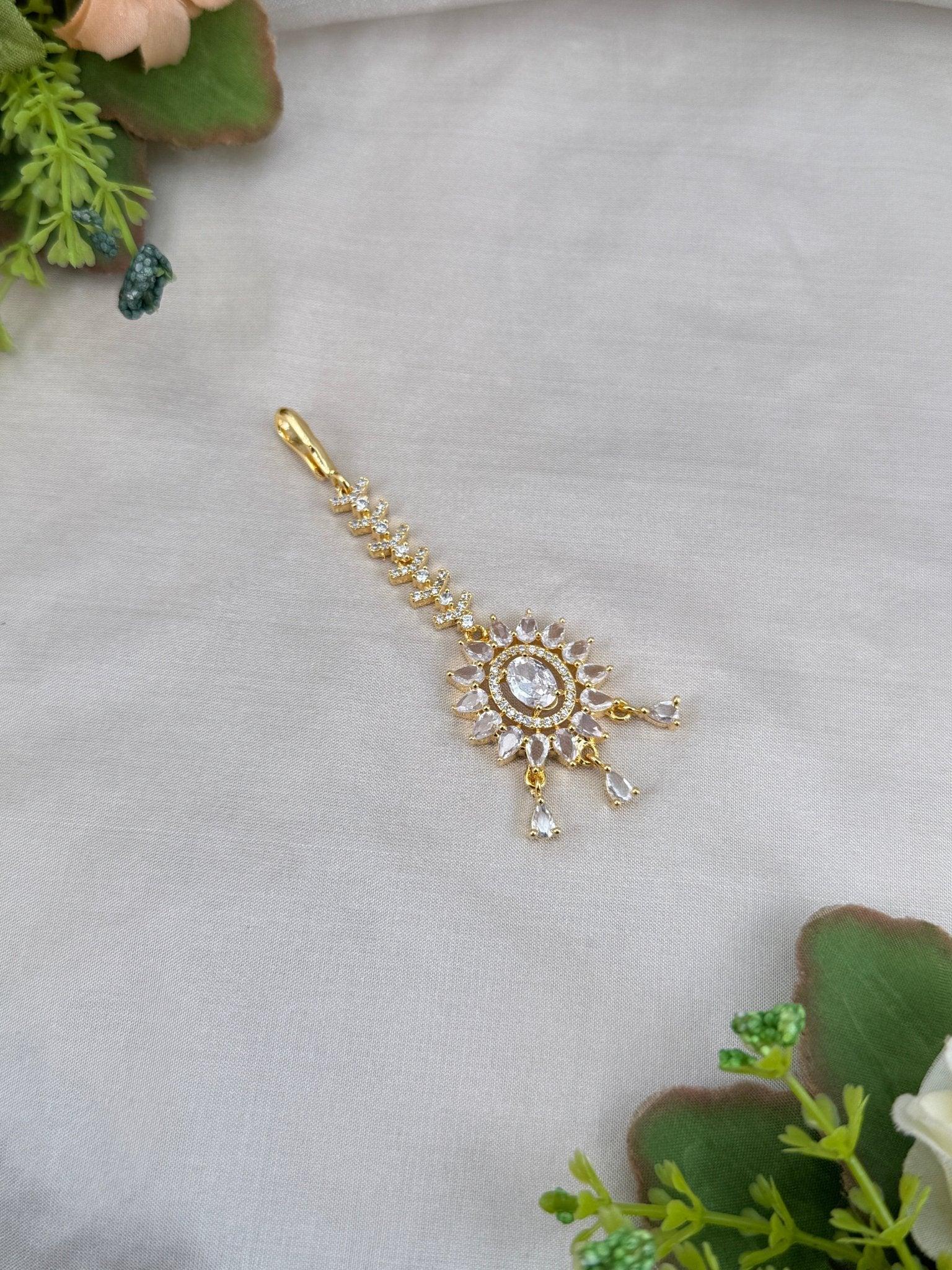 Designer Stone Maang Tikka Mathapati 4236 - Mahilas