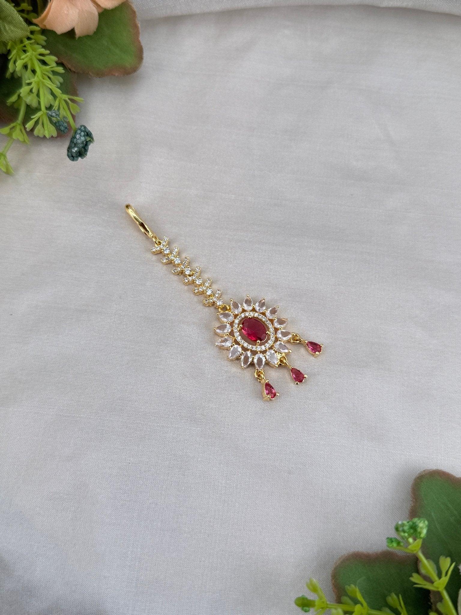 Designer Stone Maang Tikka Mathapati 4237 - Mahilas