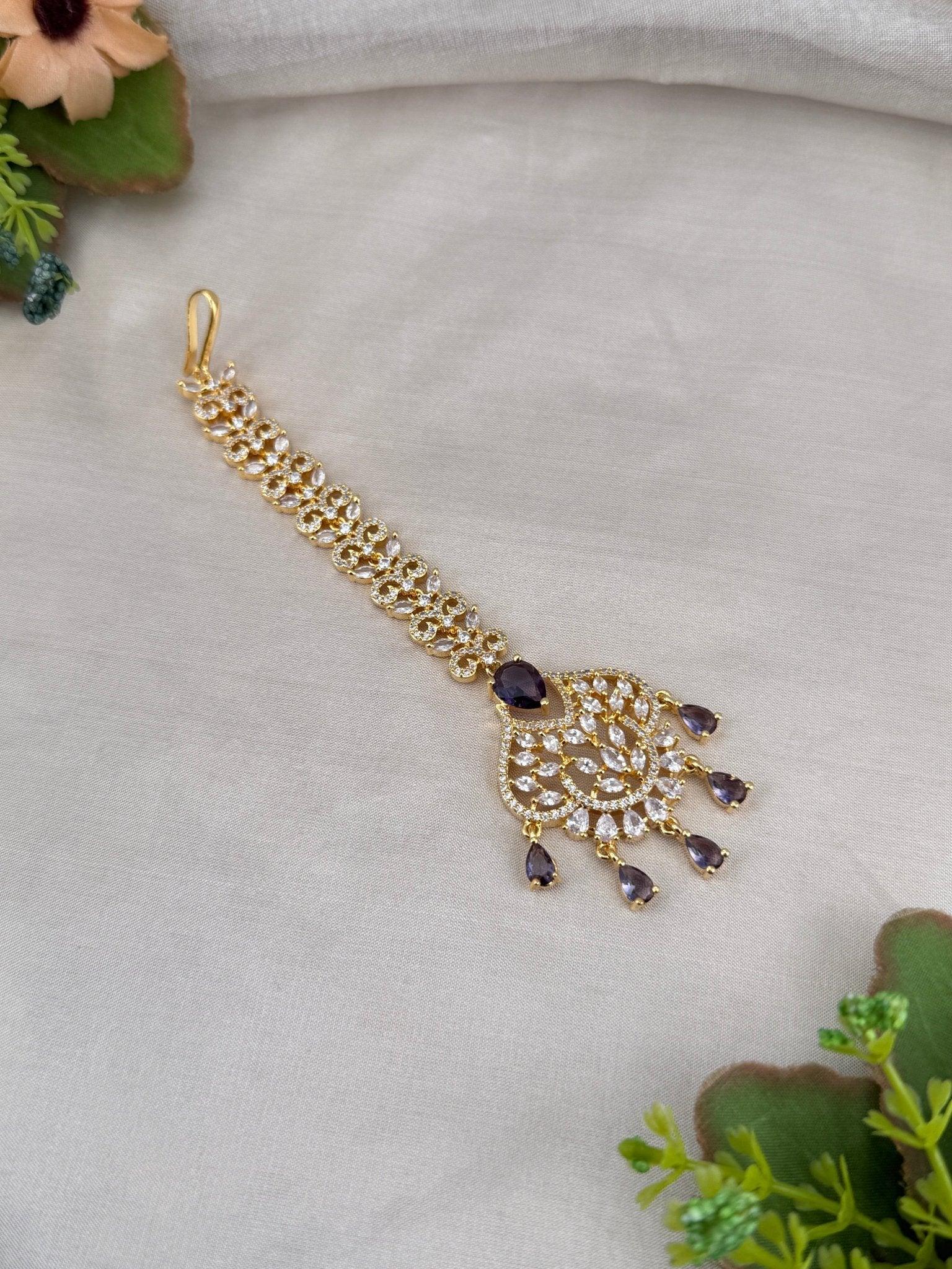 Designer Stone Maang Tikka Mathapati 4241 - Mahilas