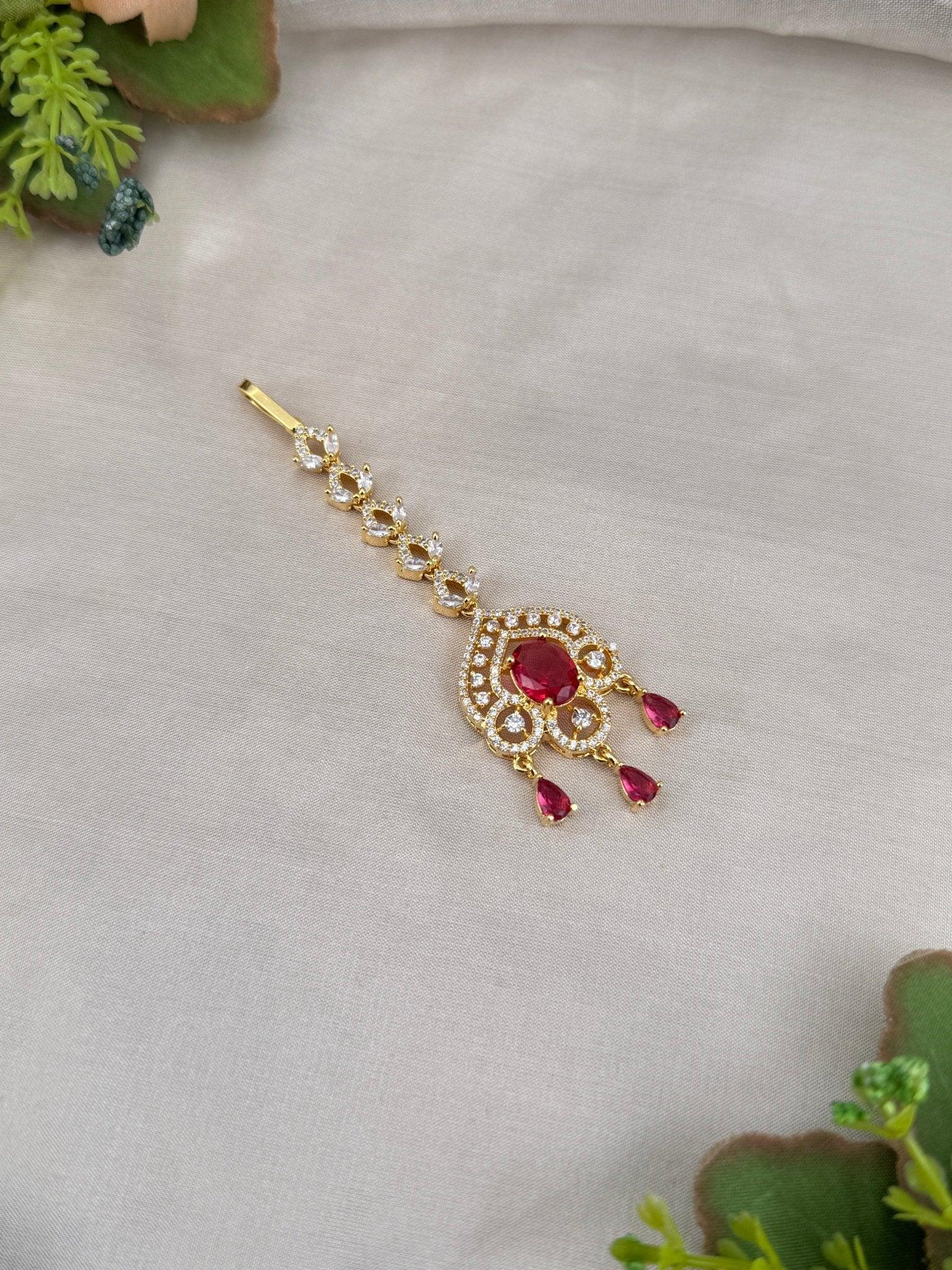 Designer Stone Maang Tikka Mathapati 4242 - Mahilas