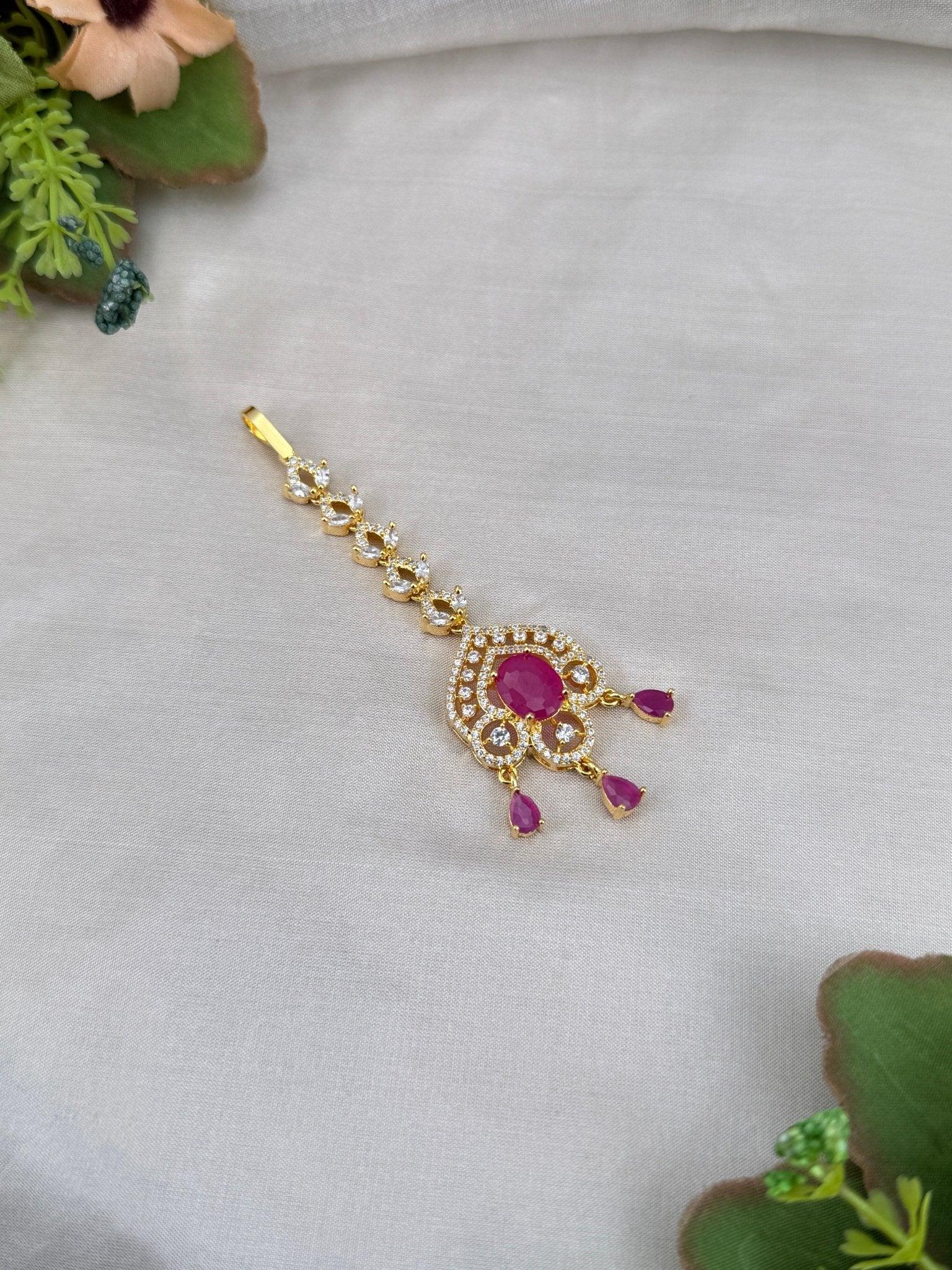 Designer Stone Maang Tikka Mathapati 4246 - Mahilas