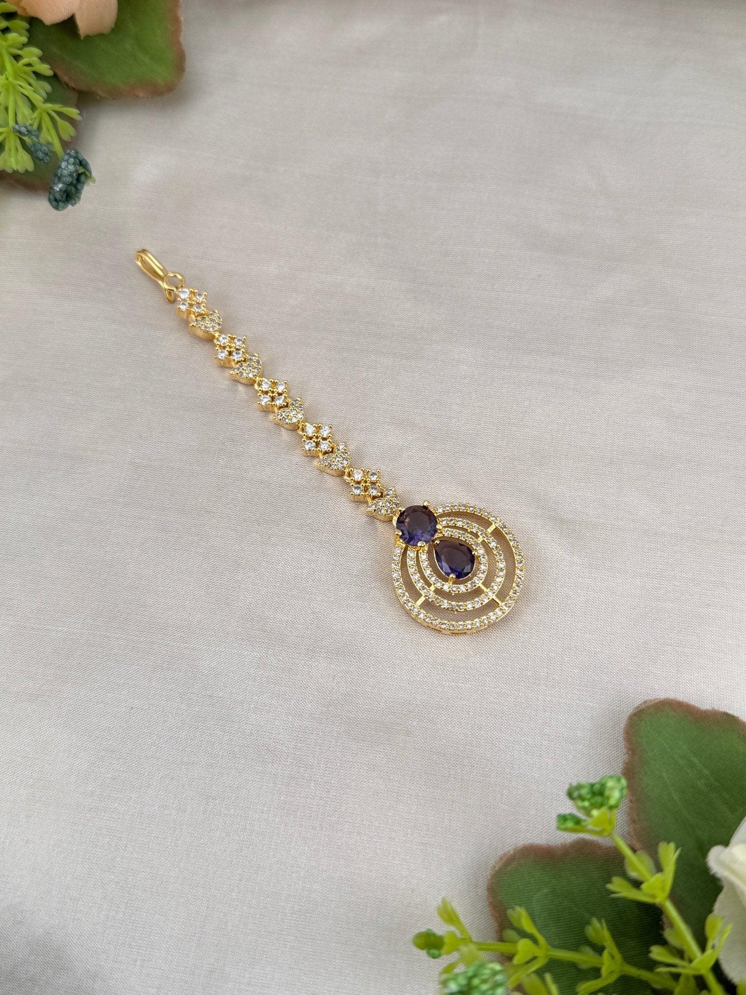 Designer Stone Maang Tikka Mathapati 4258 - Mahilas